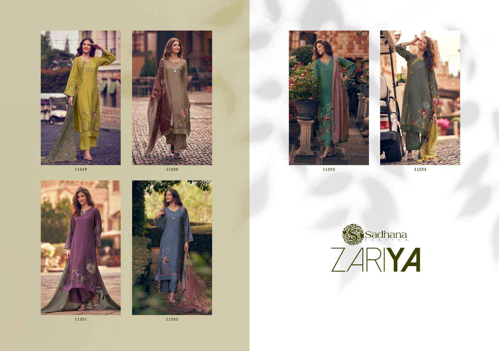 Sadhna Fashion Zariya Musline Silk Dress Material 6 pcs Catalogue