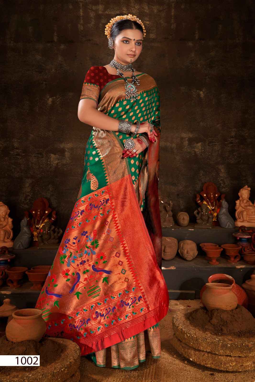 Saroj Morni Silk Vol 1 Soft Silk Saree 5 pcs Catalogue