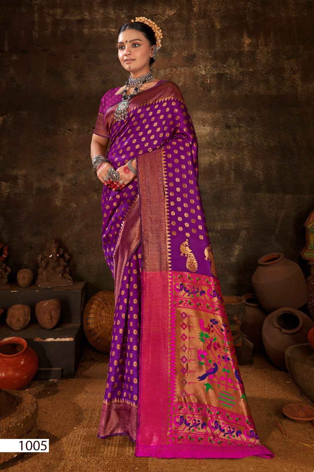 Saroj Morni Silk Vol 1 Soft Silk Saree 5 pcs Catalogue