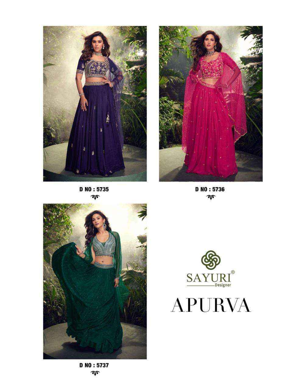 Sayuri Designer Apurva Readymade Chinon Dress 3 pcs Catalogue