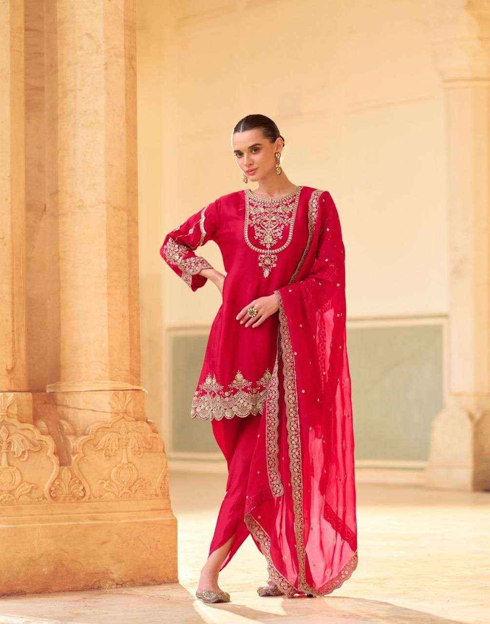 Sayuri Designer Siya Readymade Crepe Silk Dress 3 pcs Catalogue