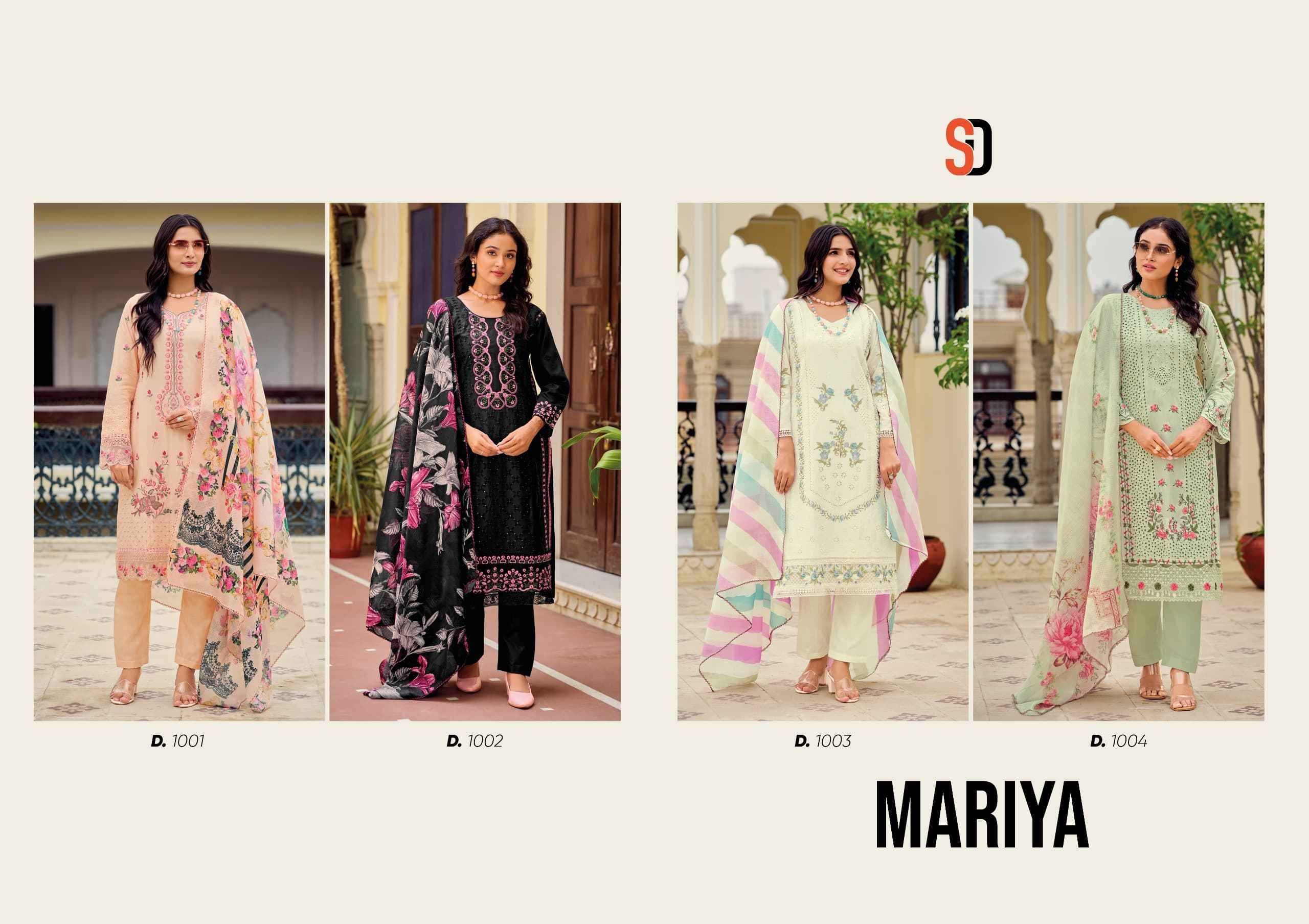 Shraddha Designer Mariya Cotton Dress Material 4 pcs Catalogue
