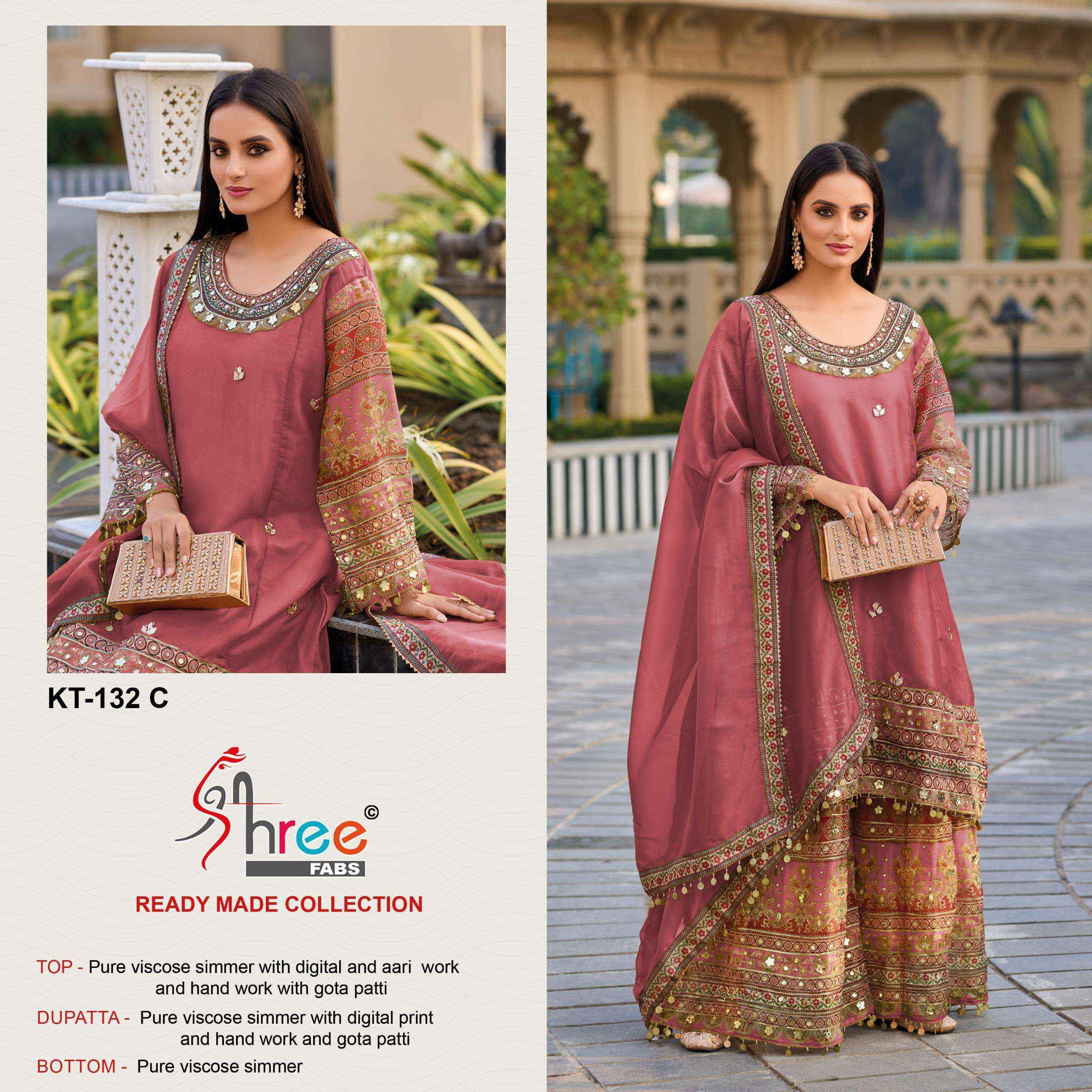 Shree Fabs Kt 132 Readymade Viscouse Dress 4 pcs Catalogue