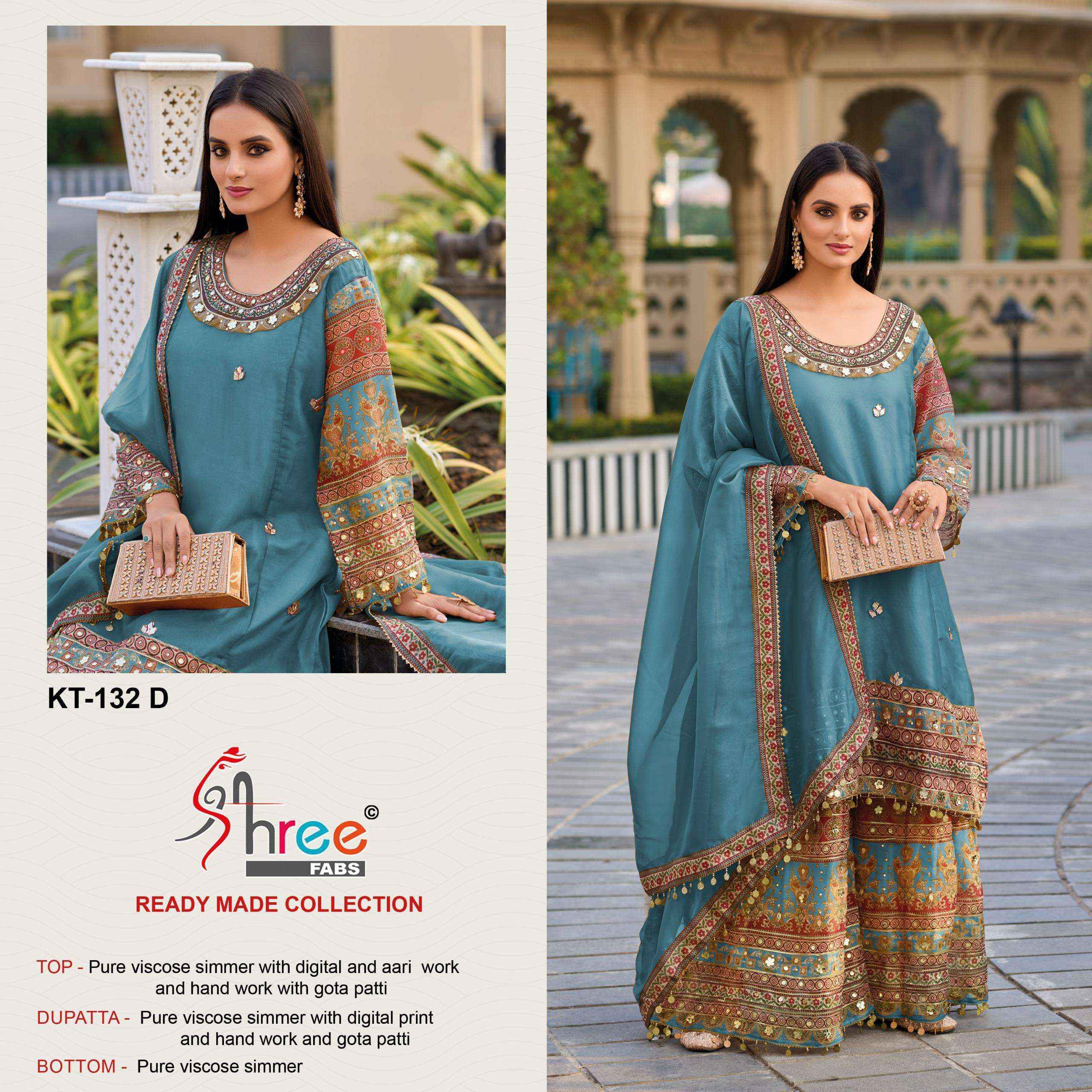Shree Fabs Kt 132 Readymade Viscouse Dress 4 pcs Catalogue