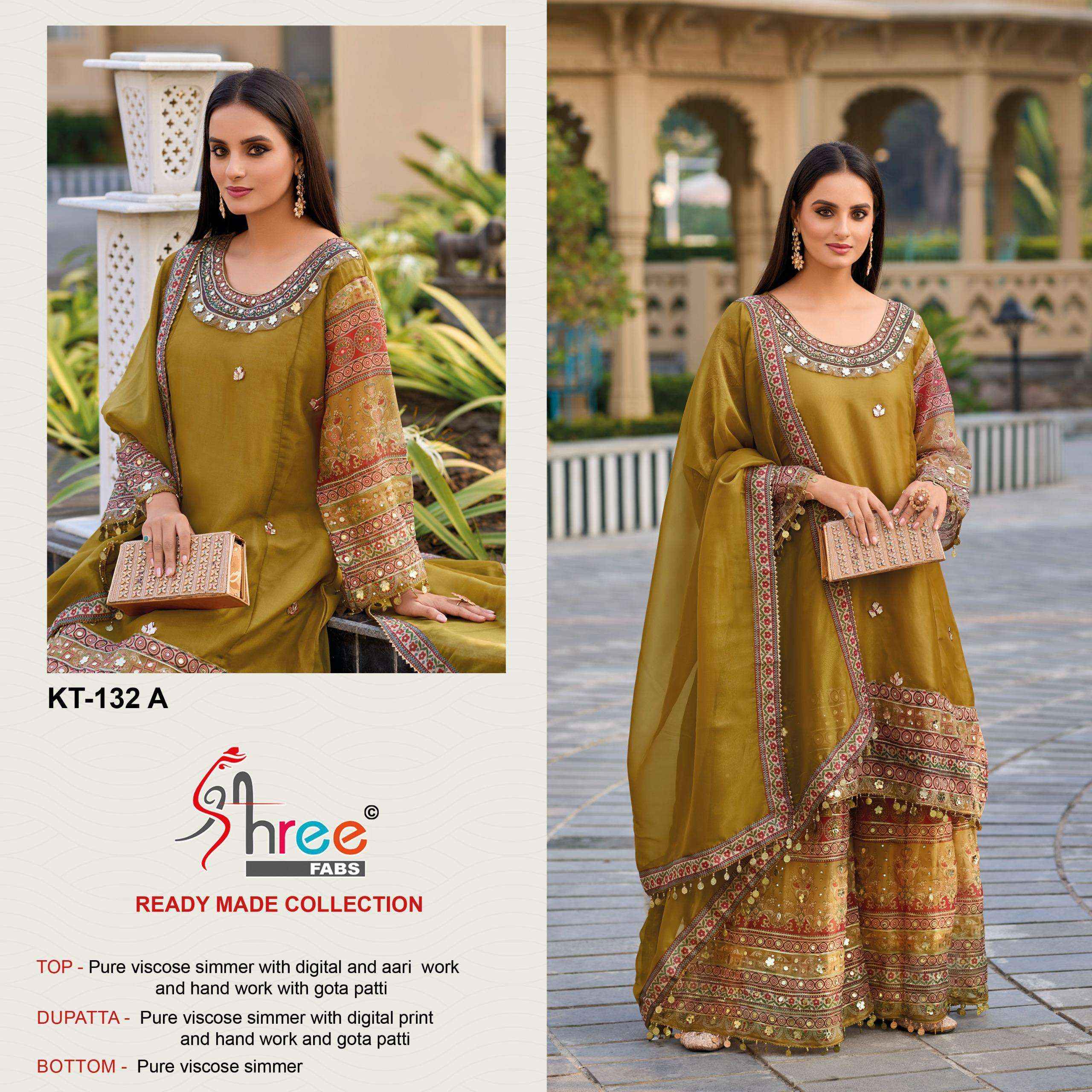 Shree Fabs Kt 132 Readymade Viscouse Dress 4 pcs Catalogue