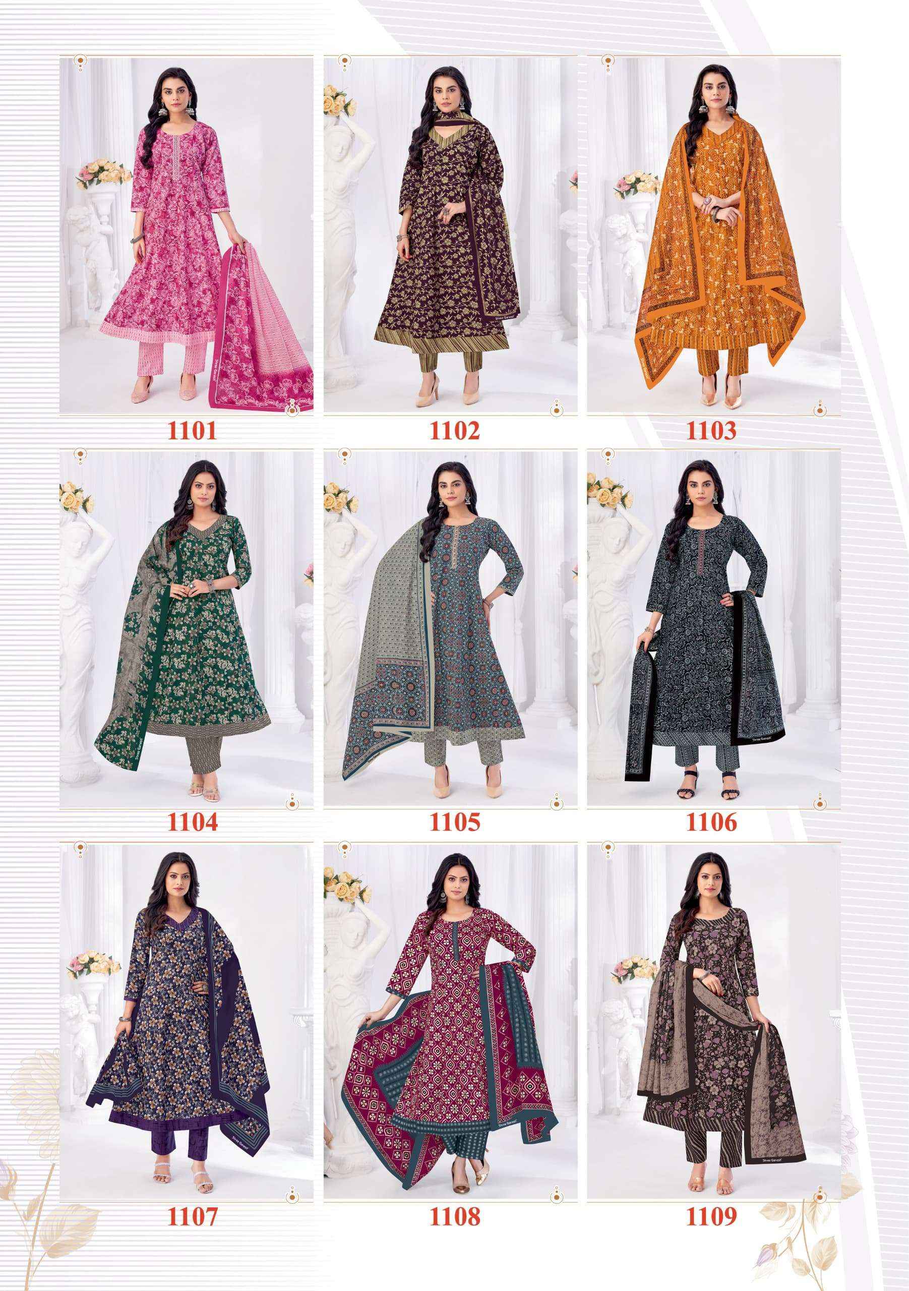 Shree Ganesh Zeenat Vol 1 Cotton Kurti Combo 9 pcs Catalogue