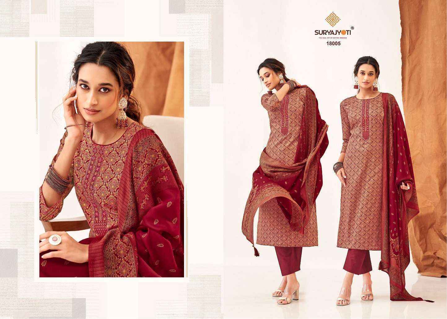 Suryajyoti Kalki Vol 18 Jam Satin Dress Material 8 Pc Catalouge