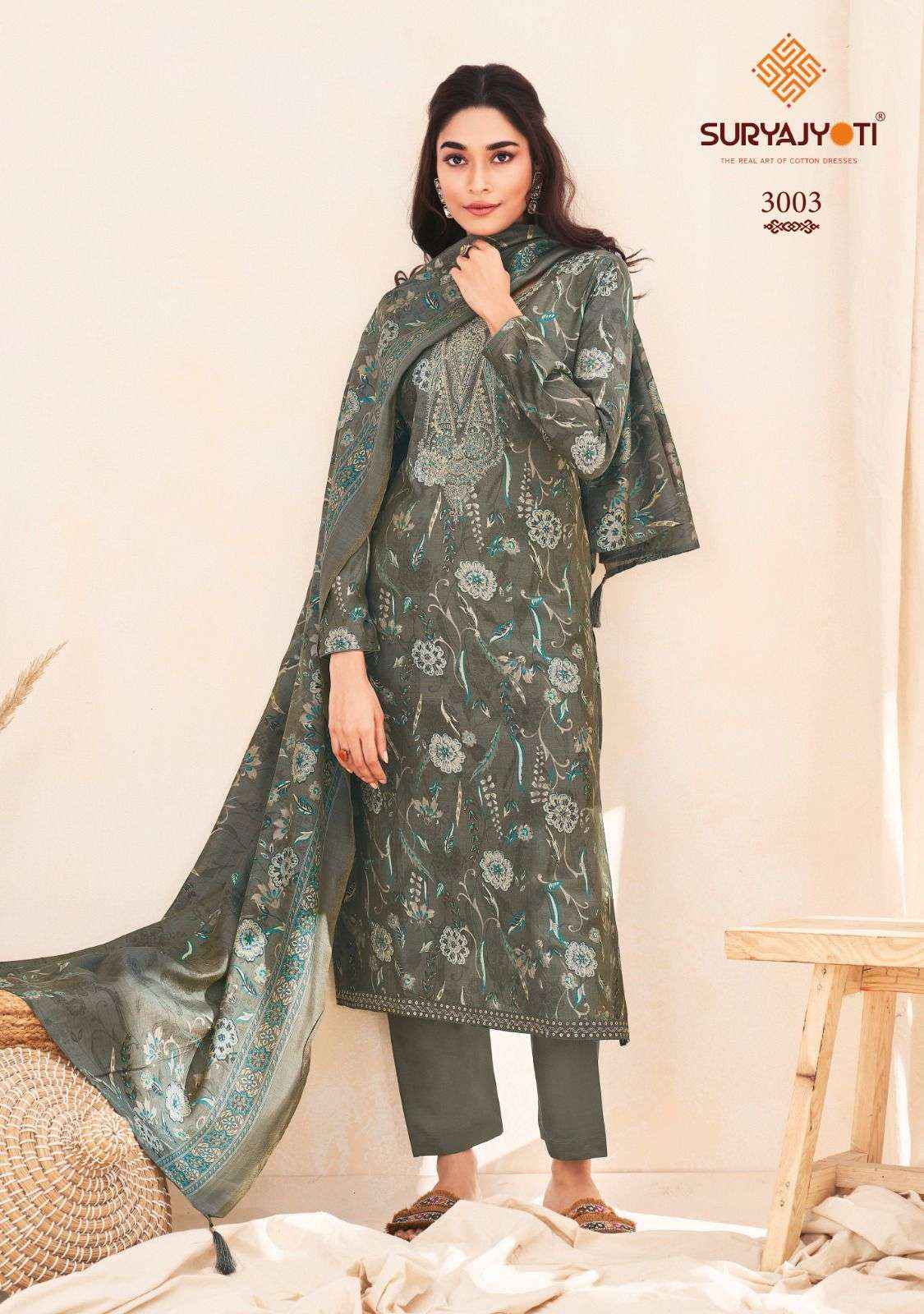 Suryajyoti Kora Vol 3 Cotton Dress Material 6 pcs Catalogue