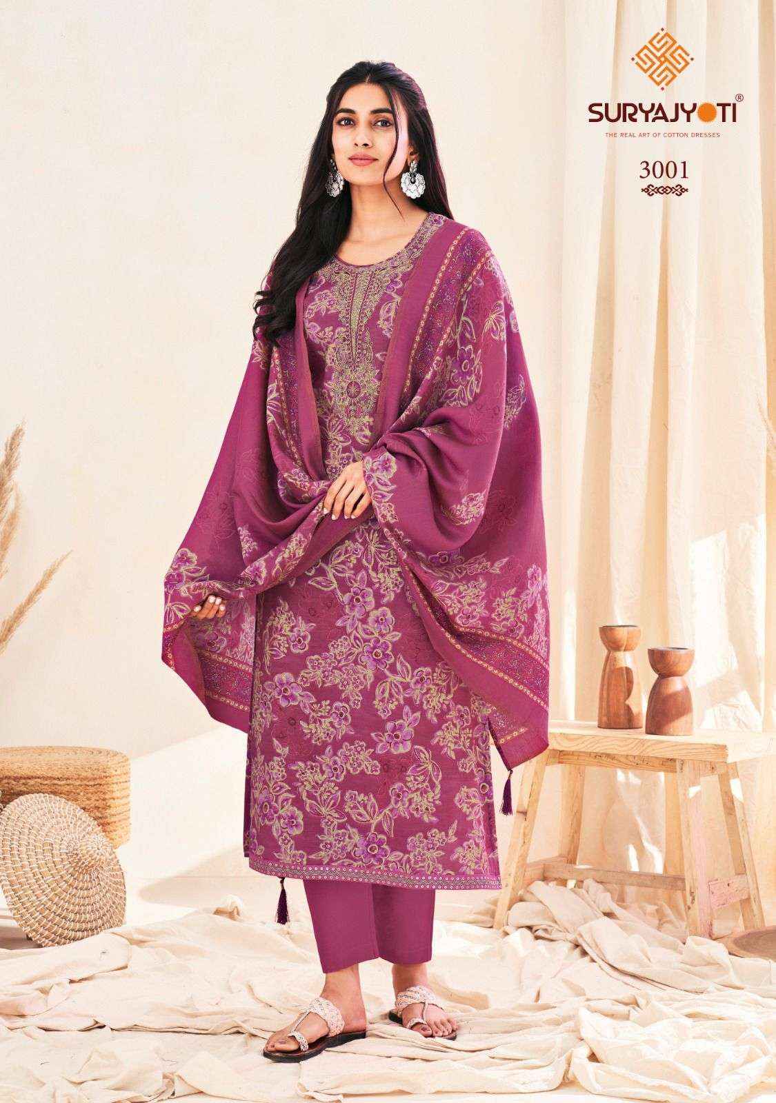 Suryajyoti Kora Vol 3 Cotton Dress Material 6 pcs Catalogue
