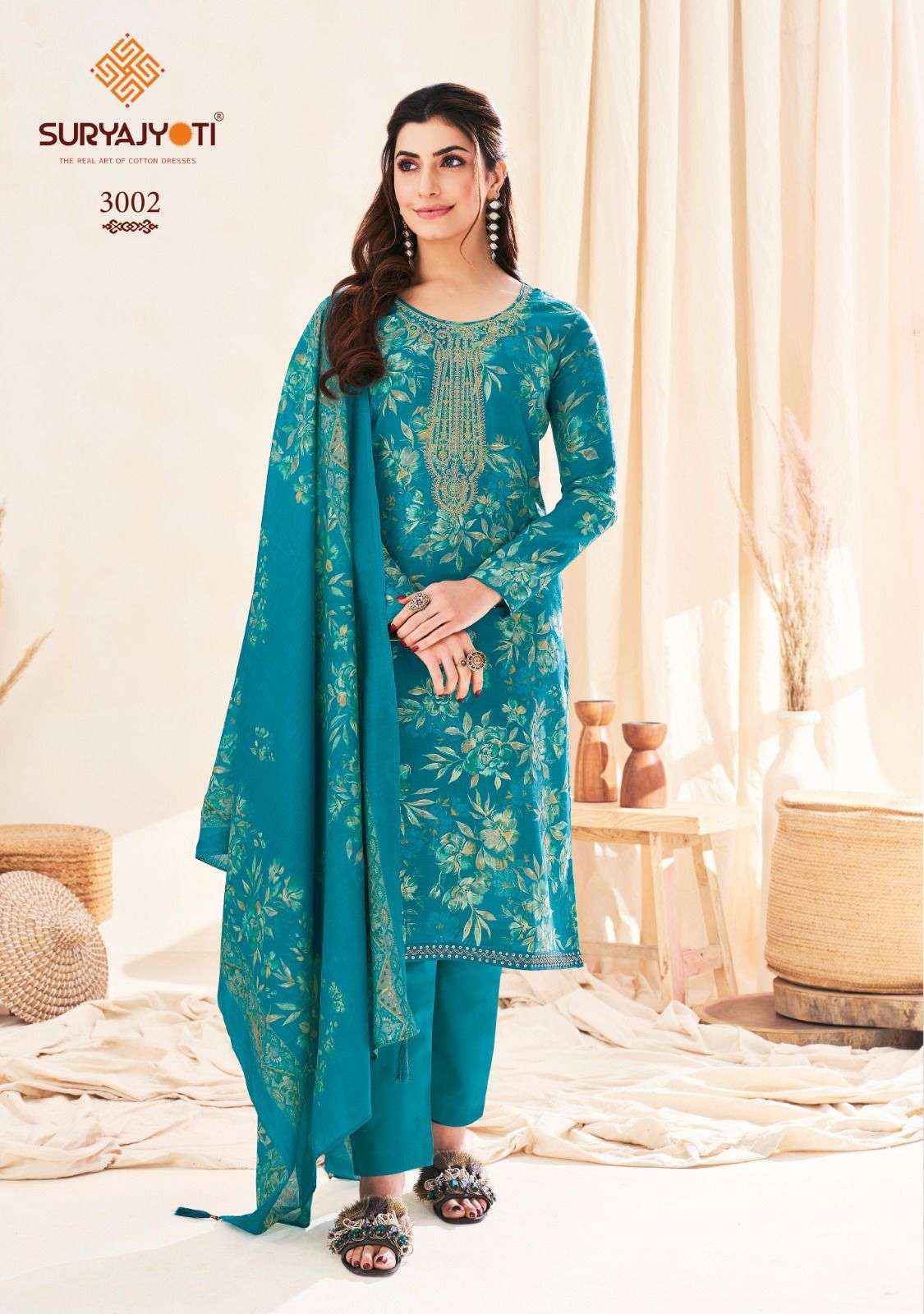Suryajyoti Kora Vol 3 Cotton Dress Material 6 pcs Catalogue