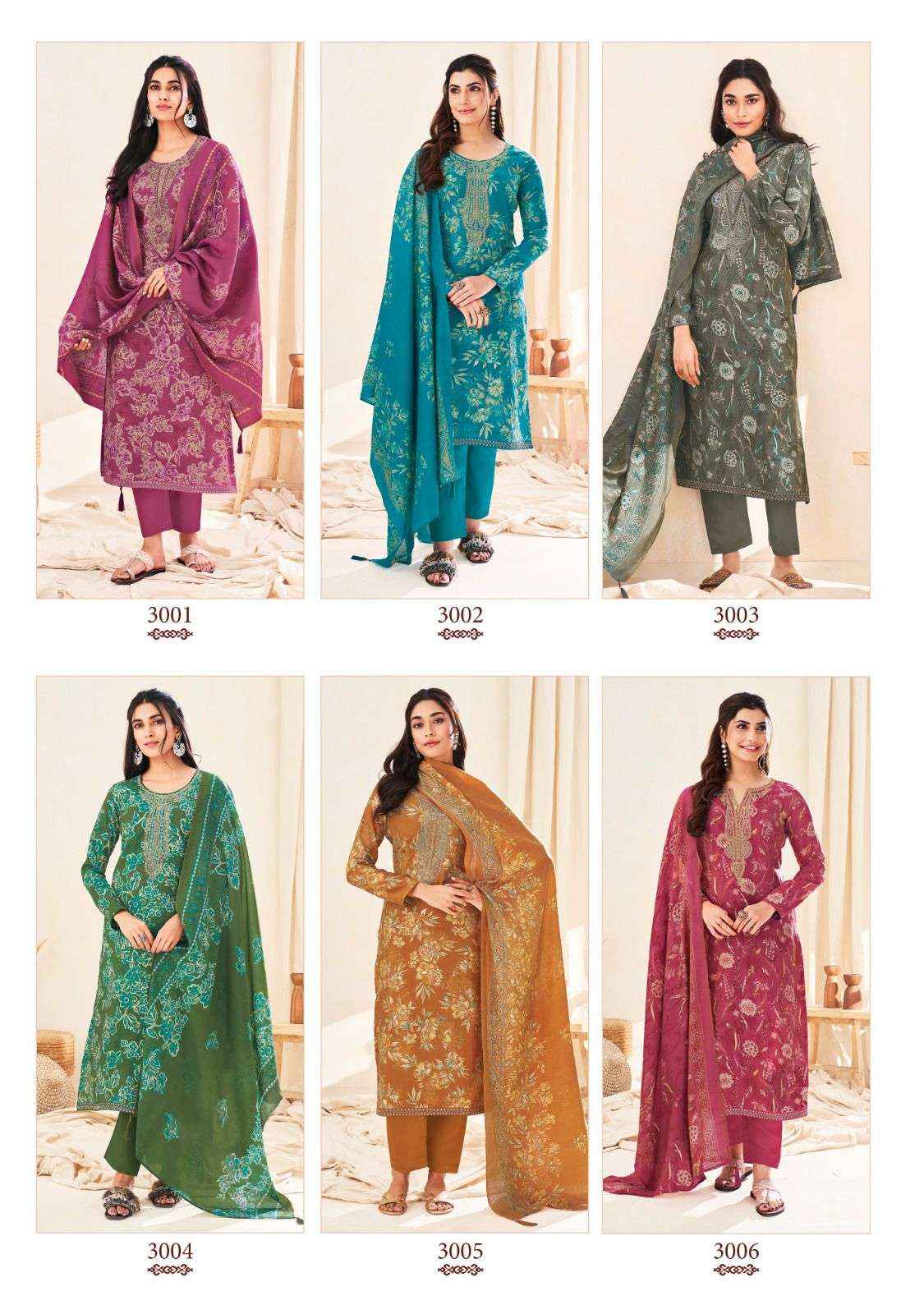 Suryajyoti Kora Vol 3 Cotton Dress Material 6 pcs Catalogue