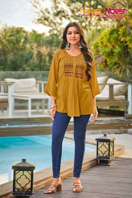 Tips & Tops Sana Vol 4 Rayon Kurti 8 pcs Catalogue