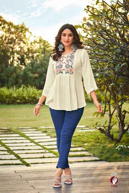 Tips & Tops Sana Vol 4 Rayon Kurti 8 pcs Catalogue