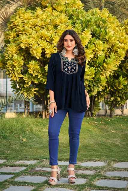 Tips & Tops Sana Vol 4 Rayon Kurti 8 pcs Catalogue