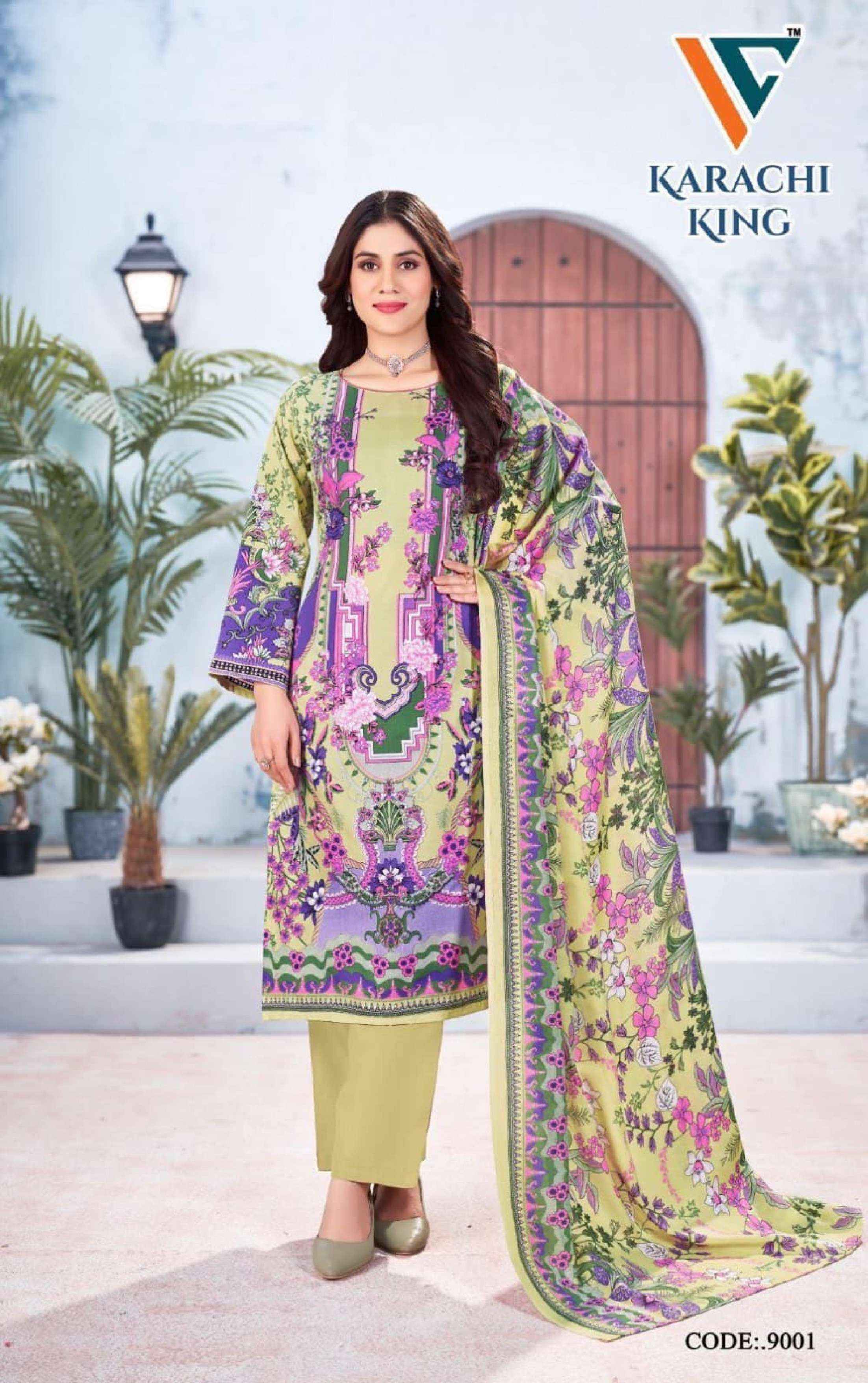 Vandana Creation Karachi King Vol 9 Cotton Dress Material 8 pcs Catalogue