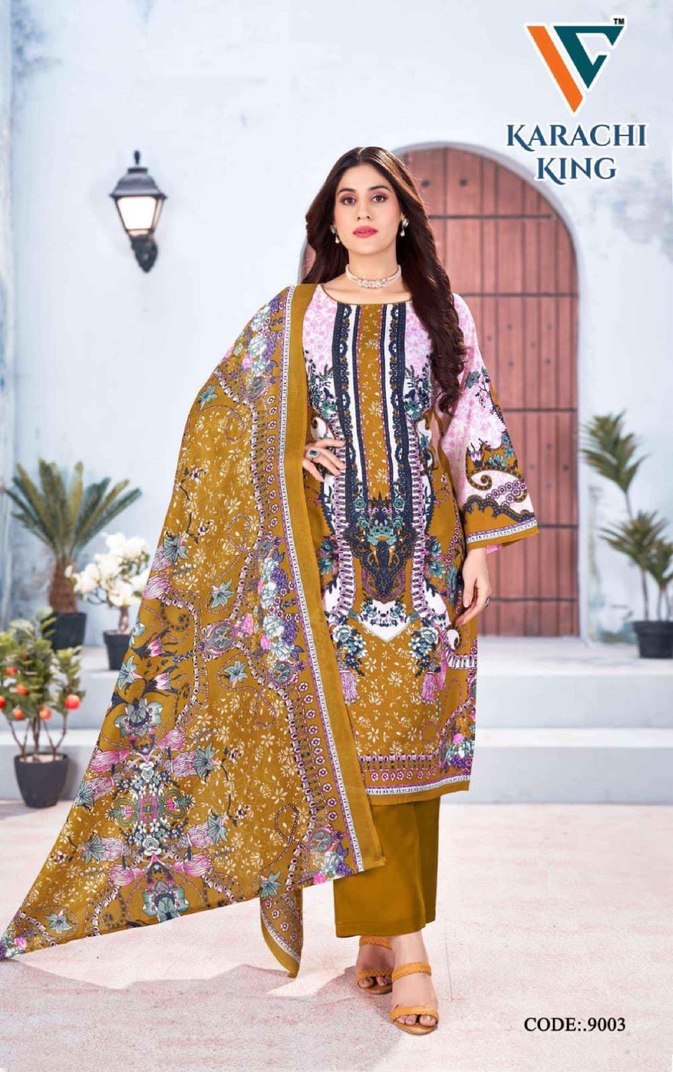 Vandana Creation Karachi King Vol 9 Cotton Dress Material 8 pcs Catalogue
