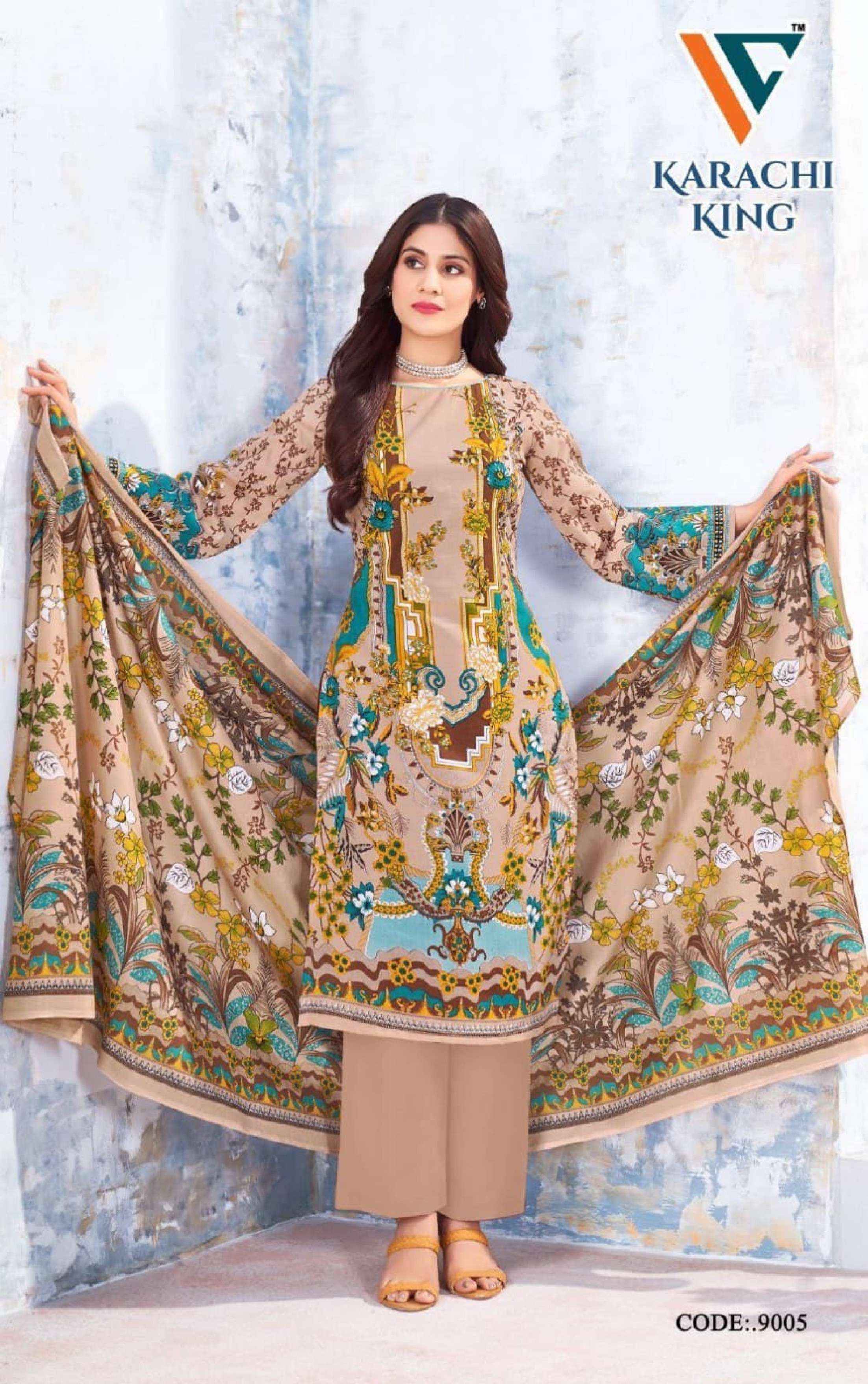 Vandana Creation Karachi King Vol 9 Cotton Dress Material 8 pcs Catalogue