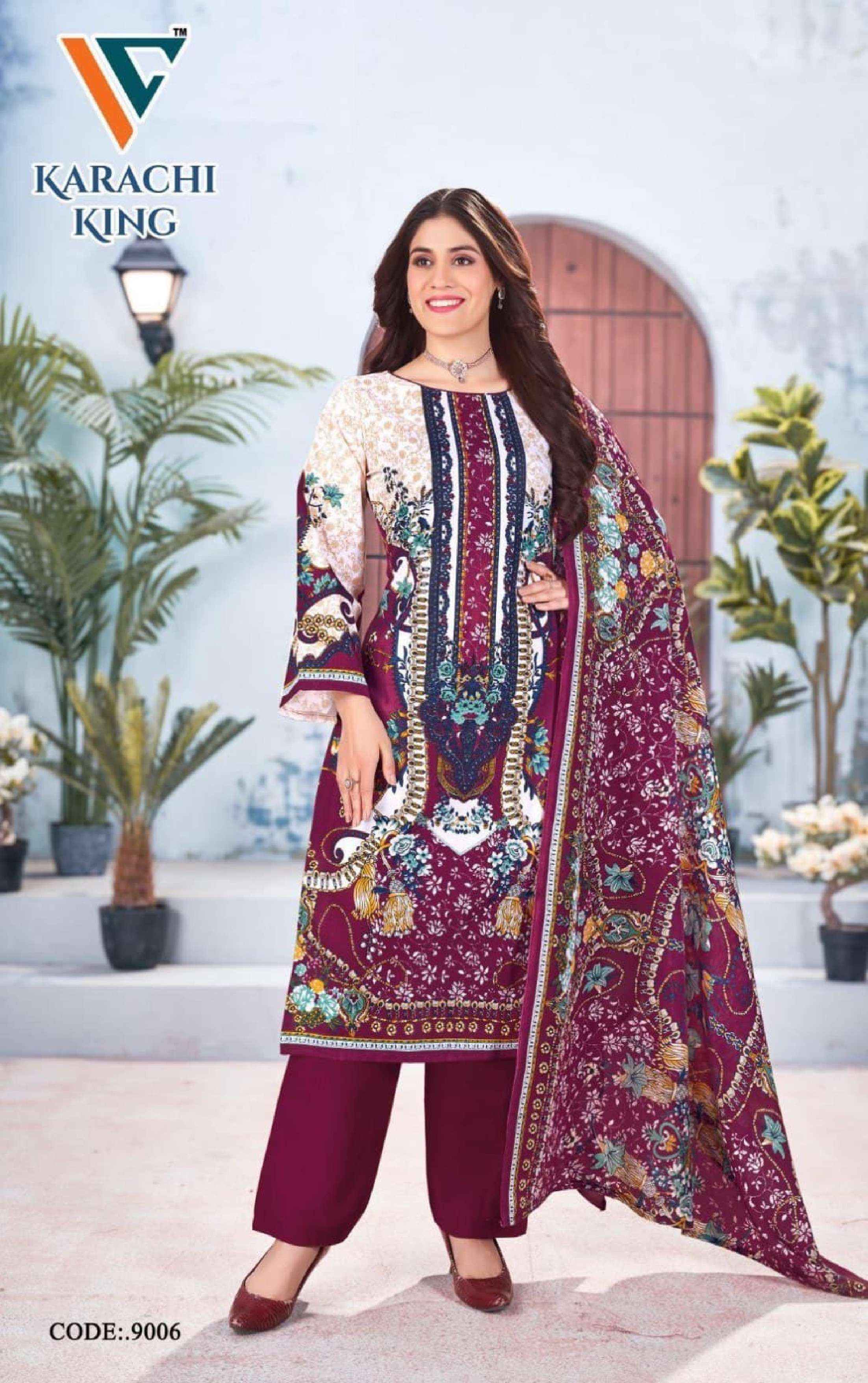 Vandana Creation Karachi King Vol 9 Cotton Dress Material 8 pcs Catalogue