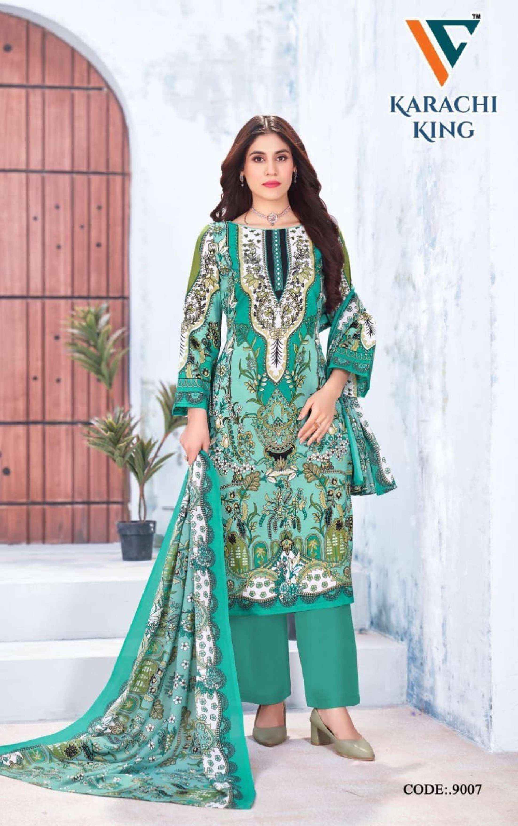 Vandana Creation Karachi King Vol 9 Cotton Dress Material 8 pcs Catalogue