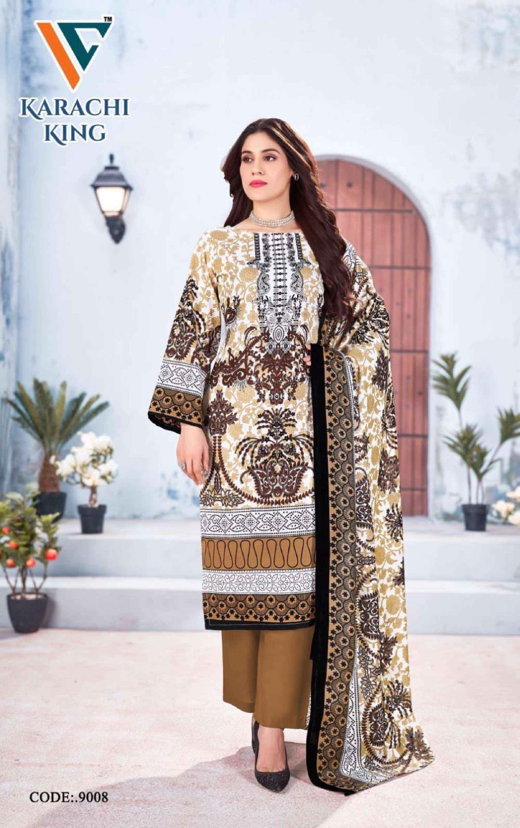 Vandana Creation Karachi King Vol 9 Cotton Dress Material 8 pcs Catalogue