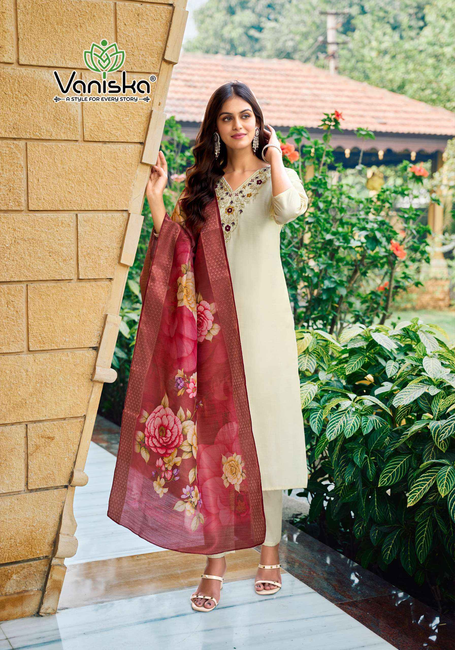 Vansika Fitoor Vol 2 Roman Silk Kurti Combo 6 pcs Catalogue