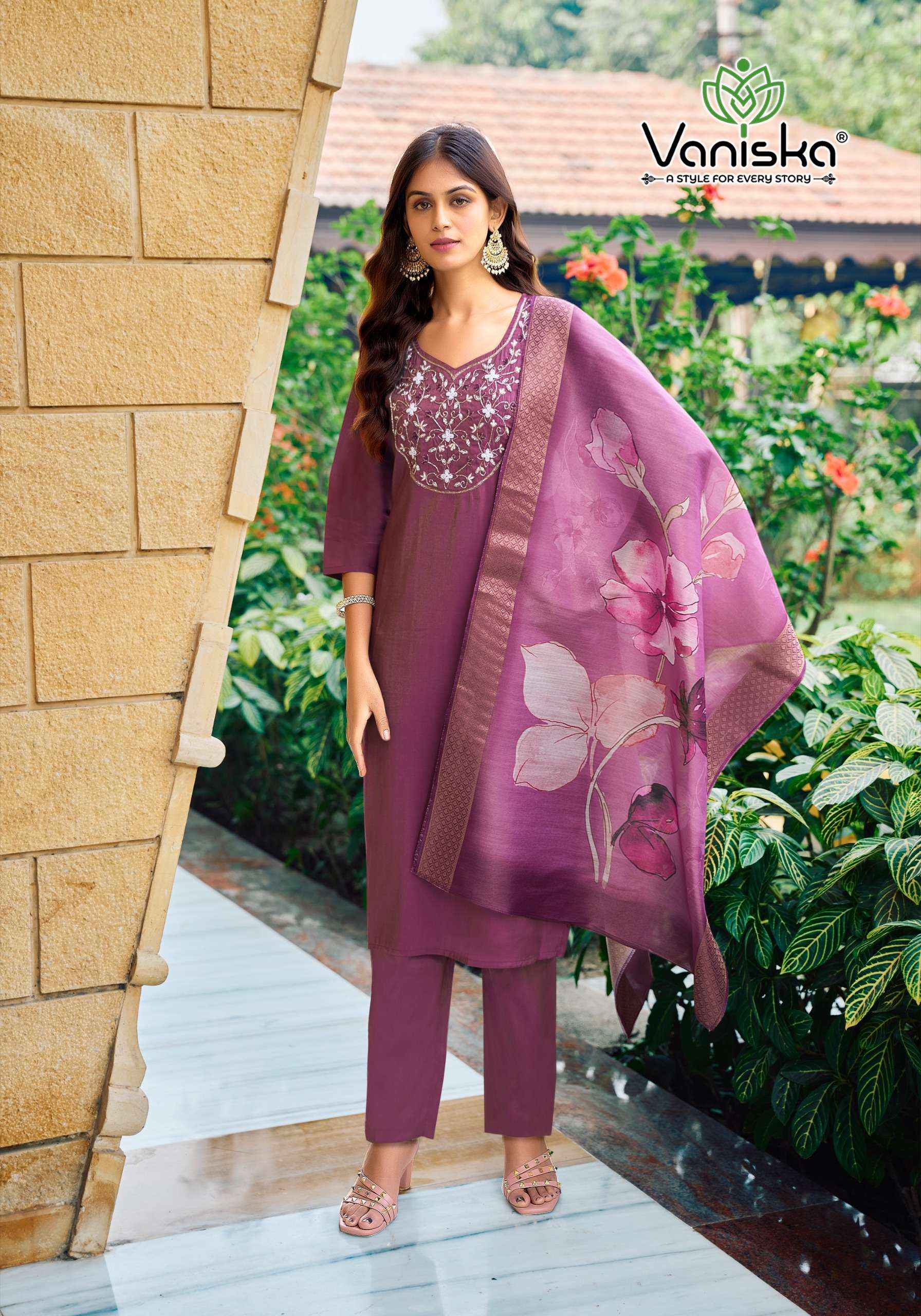 Vansika Fitoor Vol 2 Roman Silk Kurti Combo 6 pcs Catalogue
