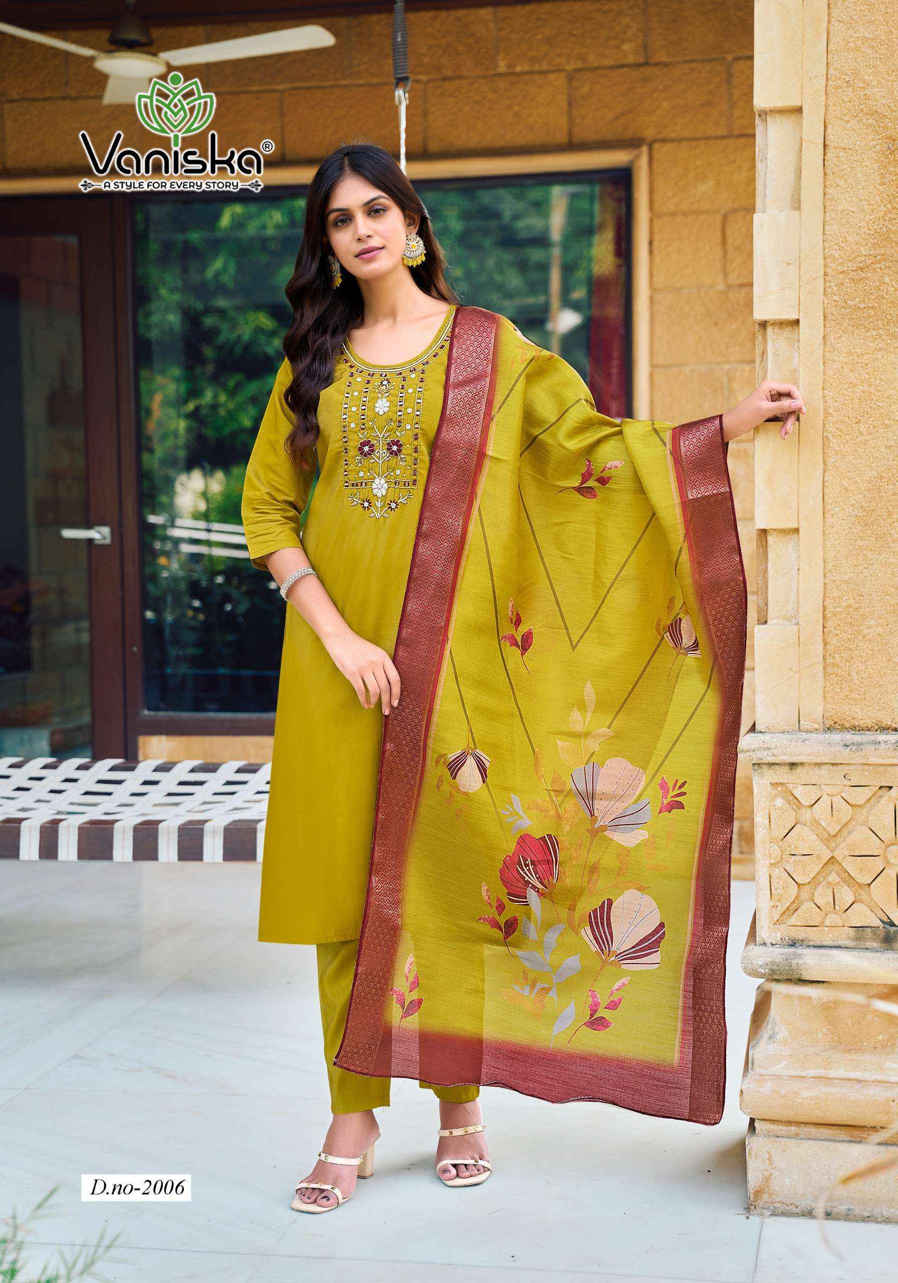 Vansika Fitoor Vol 2 Roman Silk Kurti Combo 6 pcs Catalogue