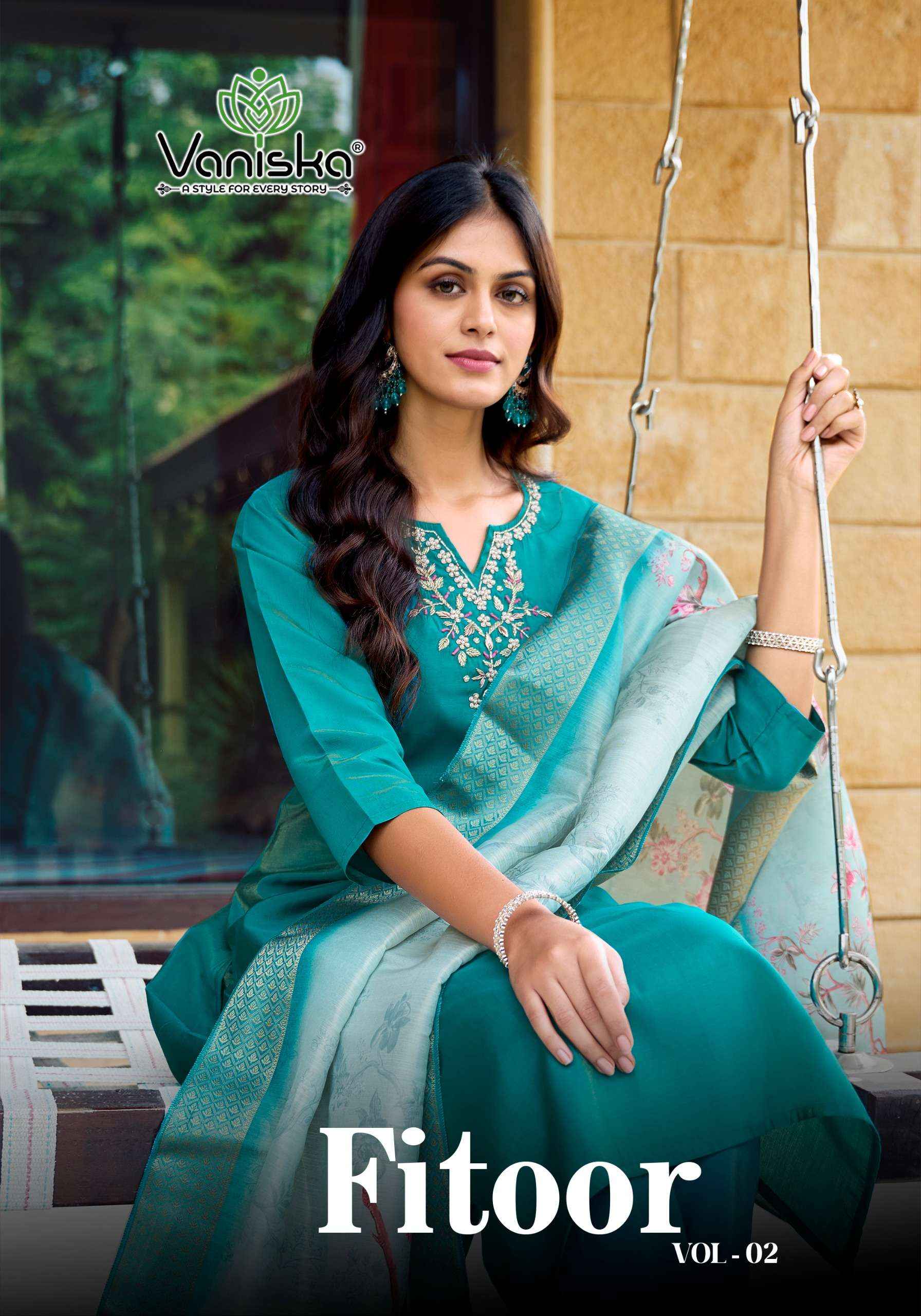 Vansika Fitoor Vol 2 Roman Silk Kurti Combo 6 pcs Catalogue