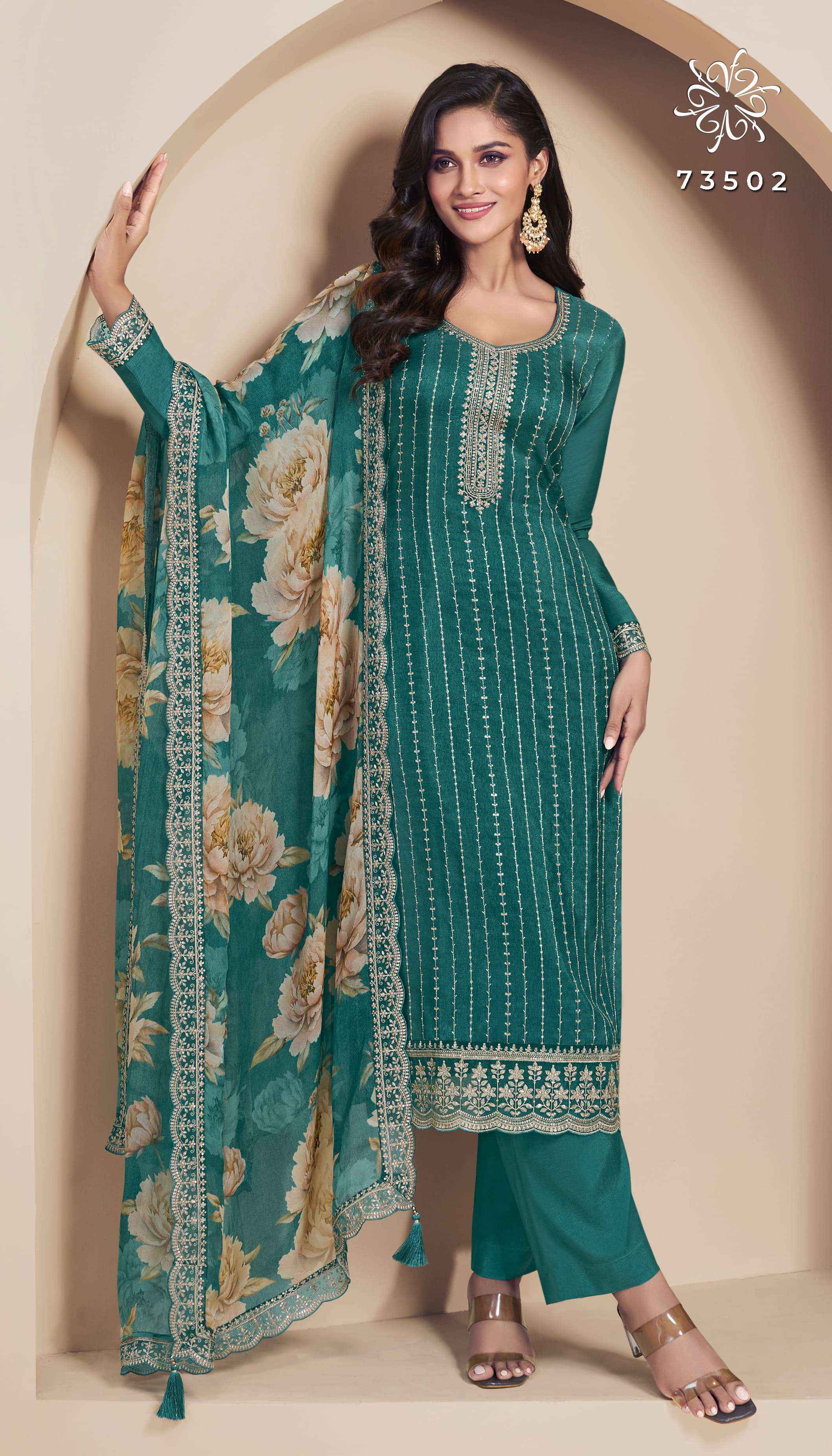 Vinay Fashion Kuleesh Dia Silk Dress Material 5 pcs Catalogue