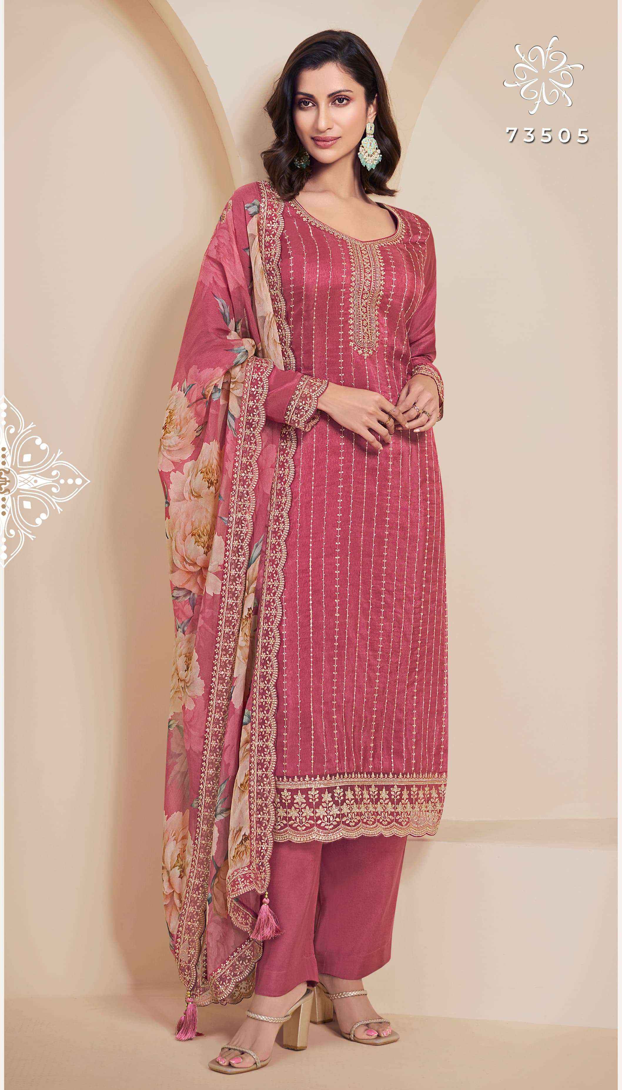 Vinay Fashion Kuleesh Dia Silk Dress Material 5 pcs Catalogue