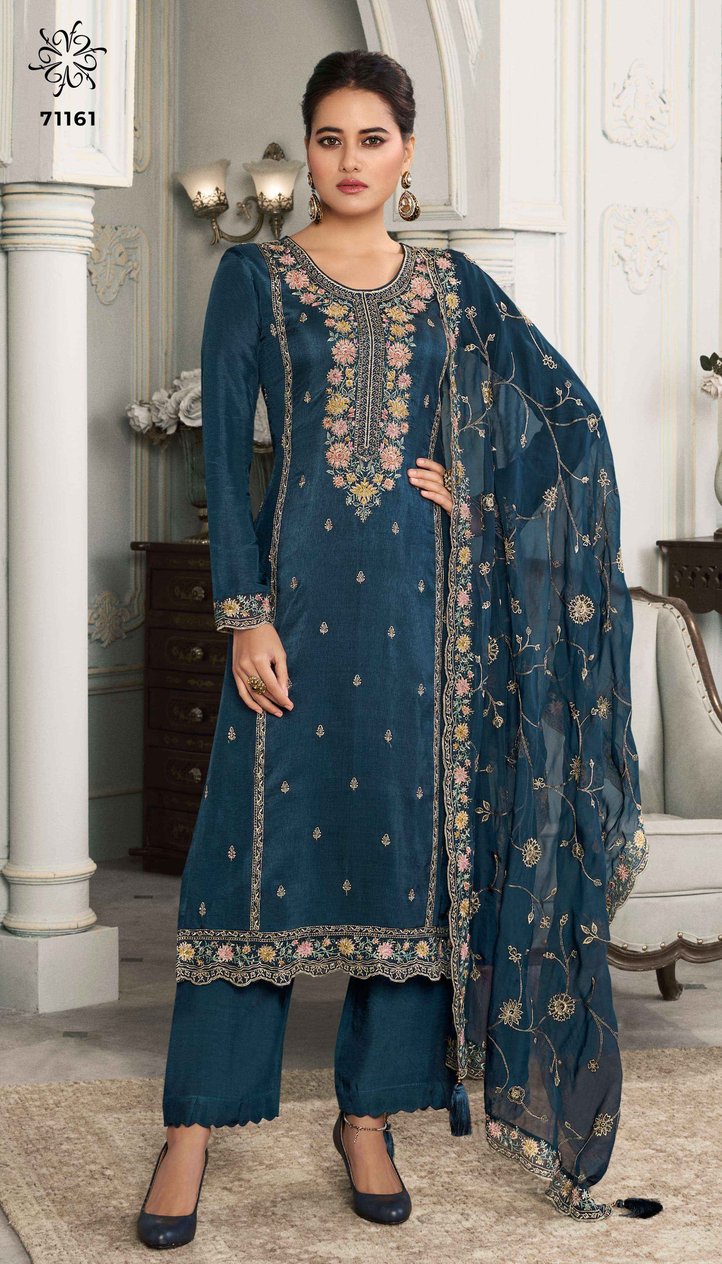 Vinay Fashion Kuleesh Multy Silk Dress Material 4 pcs Catalogue