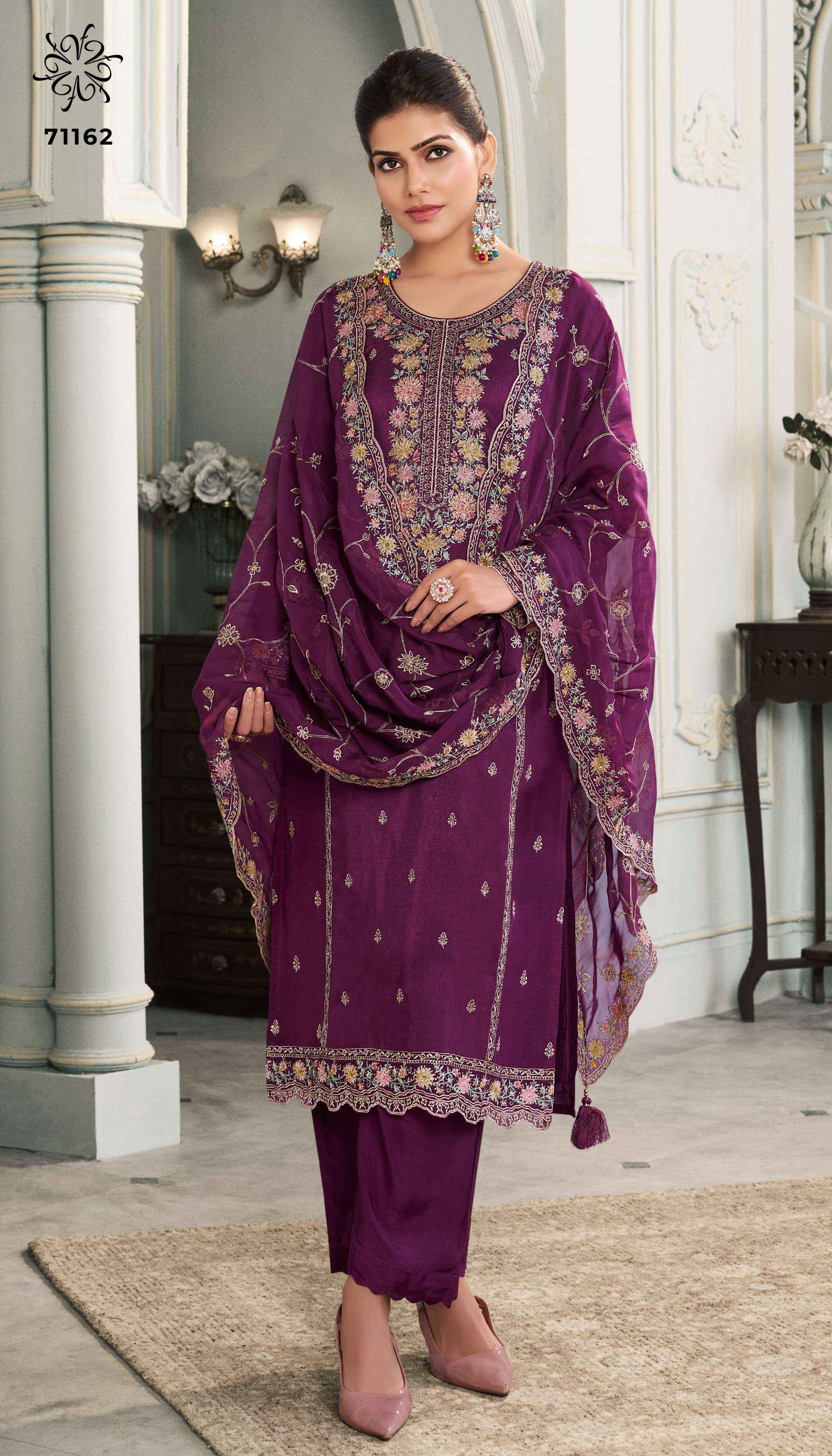 Vinay Fashion Kuleesh Multy Silk Dress Material 4 pcs Catalogue