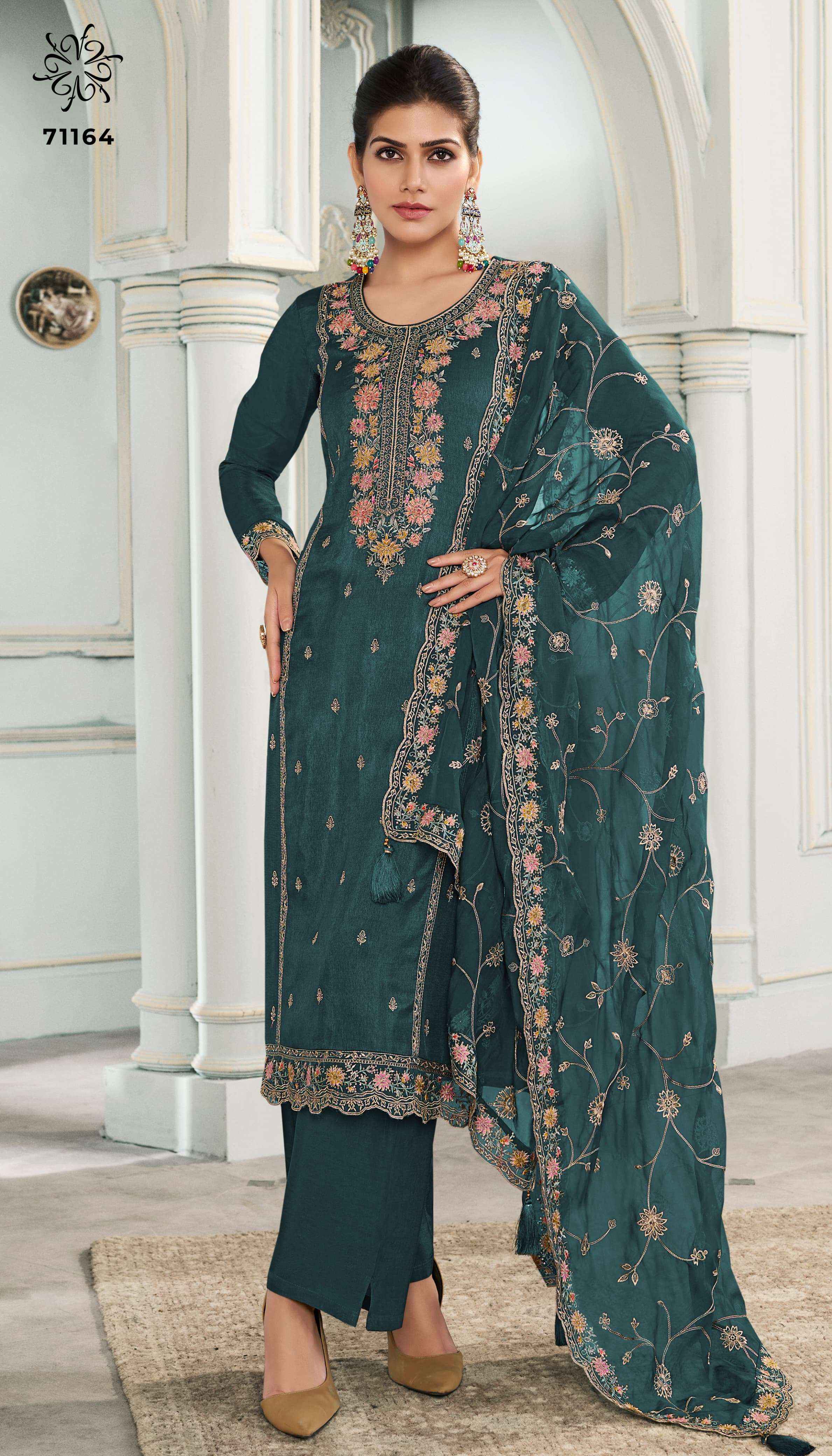 Vinay Fashion Kuleesh Multy Silk Dress Material 4 pcs Catalogue