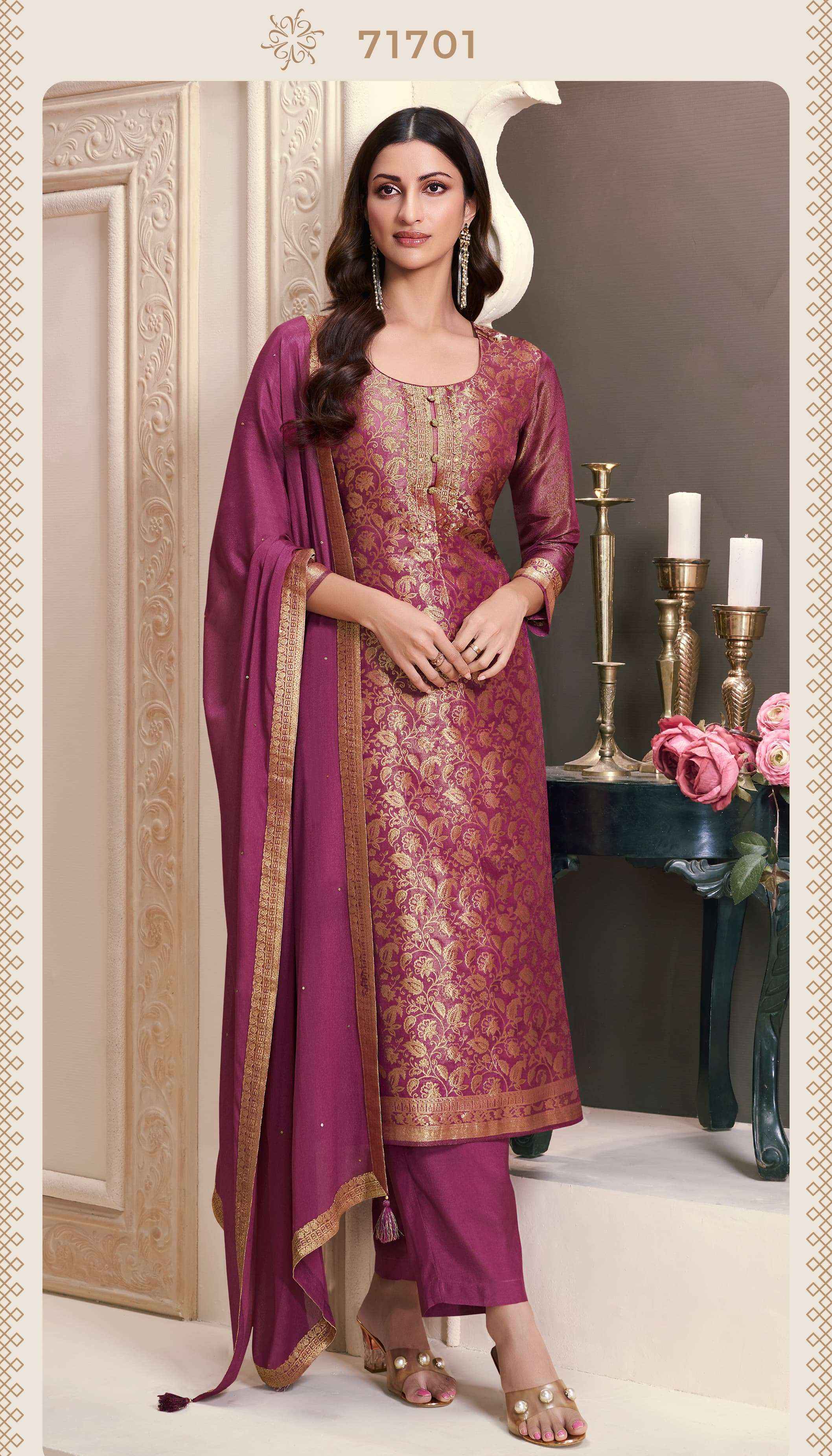 Vinay Fashion Kuleesh Star Vol 2 Simer Jacquard Dress Material 4 pcs Catalogue