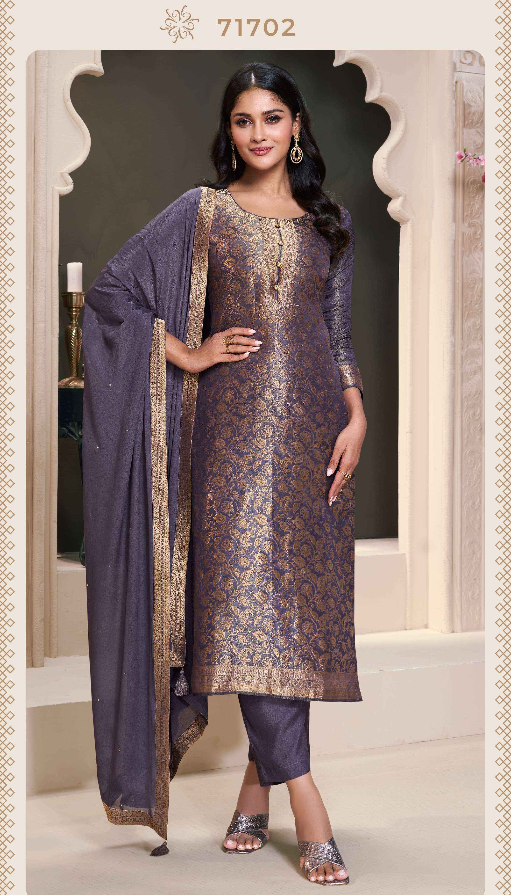 Vinay Fashion Kuleesh Star Vol 2 Simer Jacquard Dress Material 4 pcs Catalogue