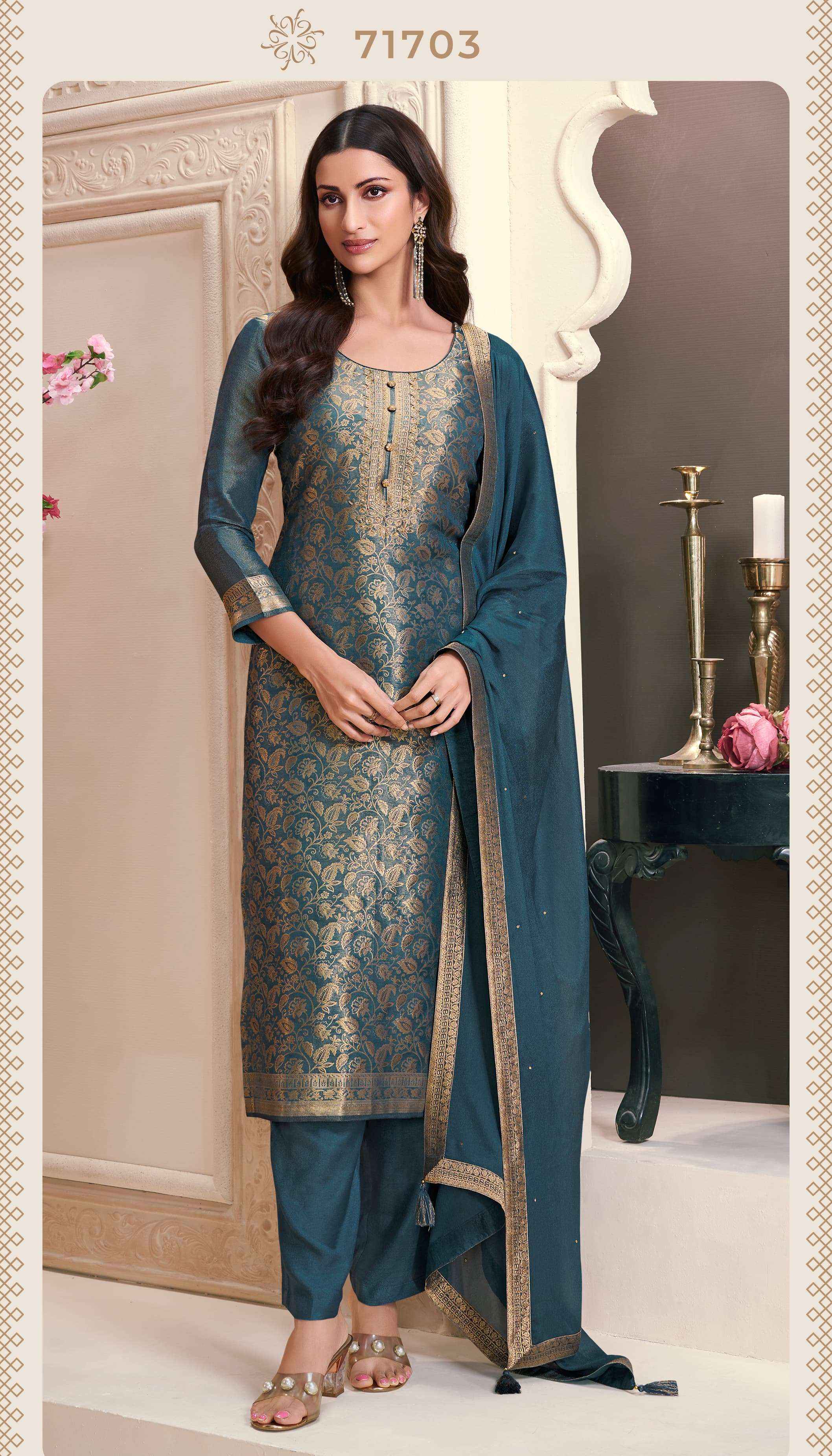 Vinay Fashion Kuleesh Star Vol 2 Simer Jacquard Dress Material 4 pcs Catalogue