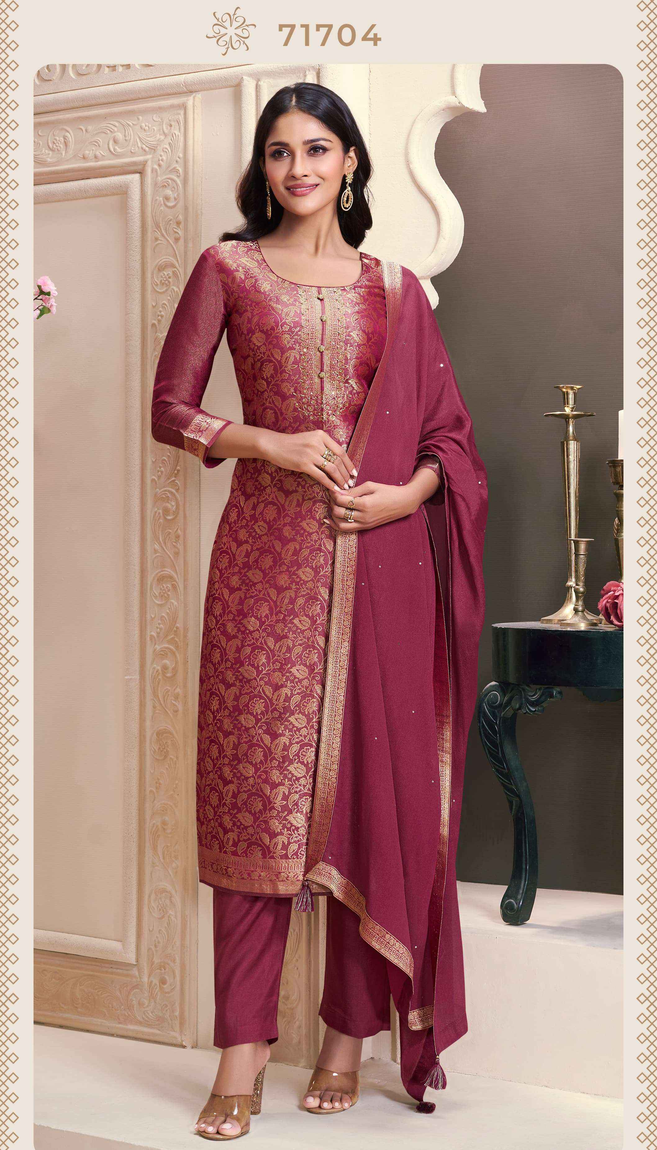 Vinay Fashion Kuleesh Star Vol 2 Simer Jacquard Dress Material 4 pcs Catalogue