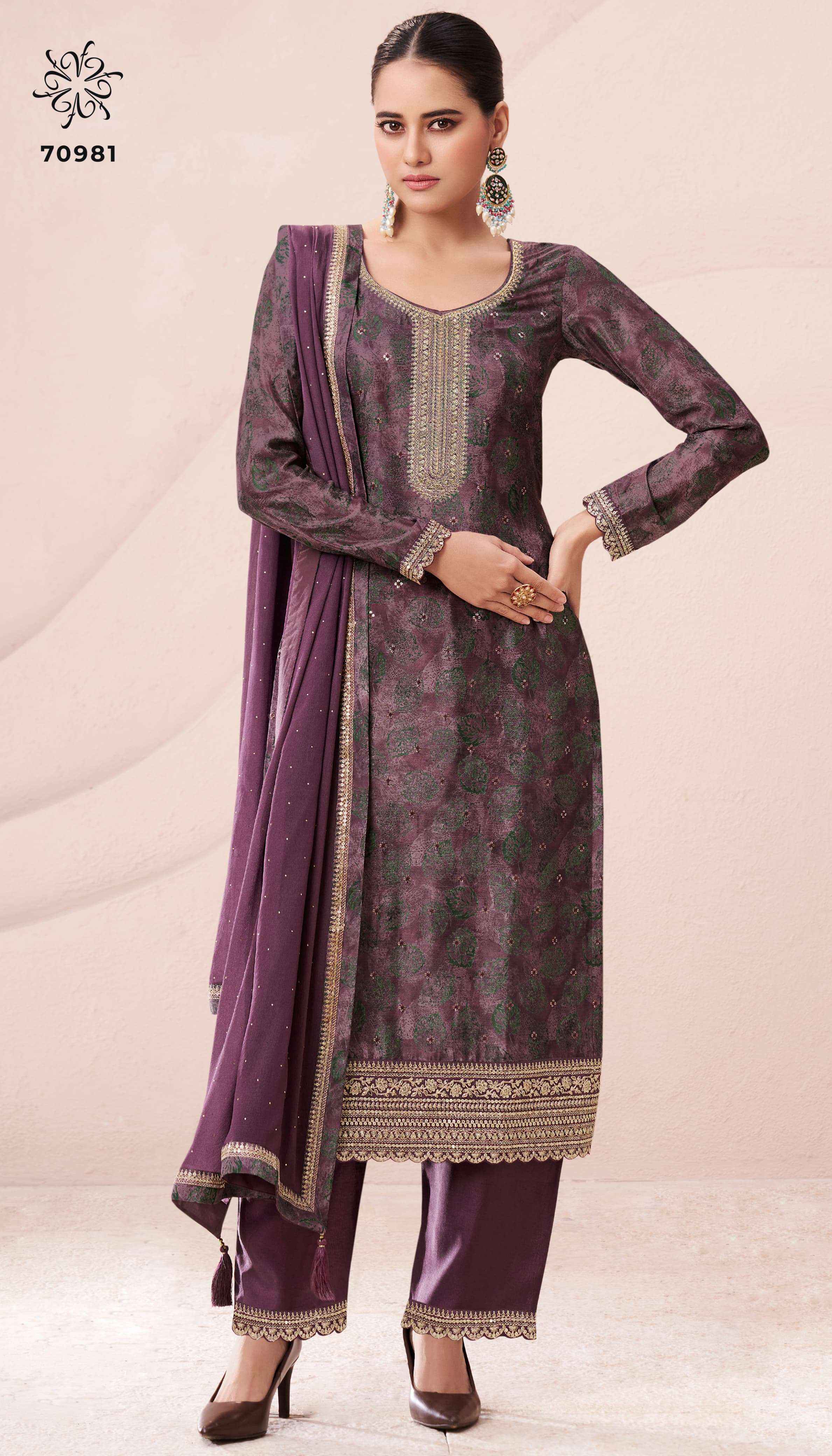 Vinay Kuleesh Pahal Vol 2 Chinon Dress Material 4 pcs Catalogue