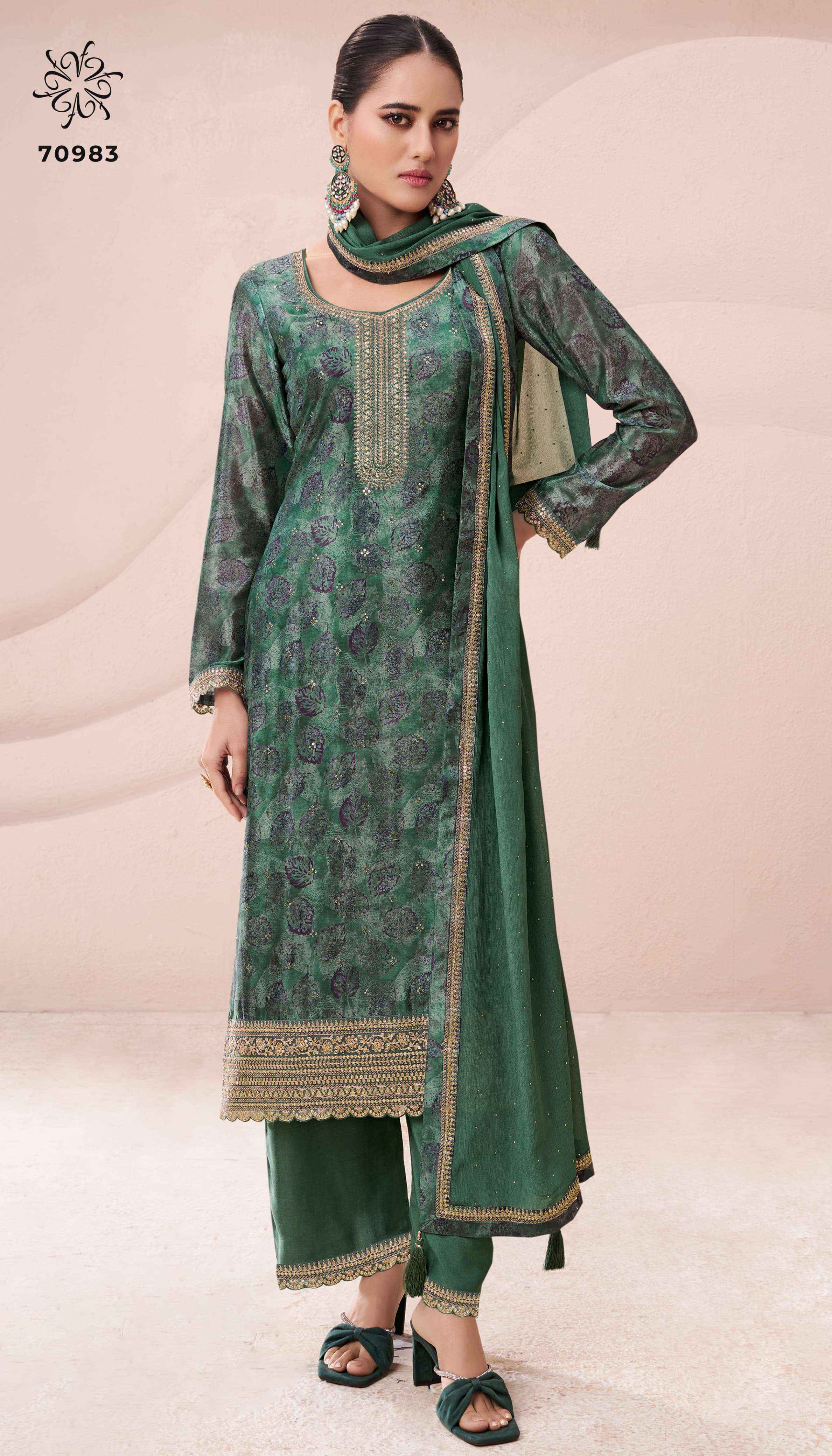 Vinay Kuleesh Pahal Vol 2 Chinon Dress Material 4 pcs Catalogue