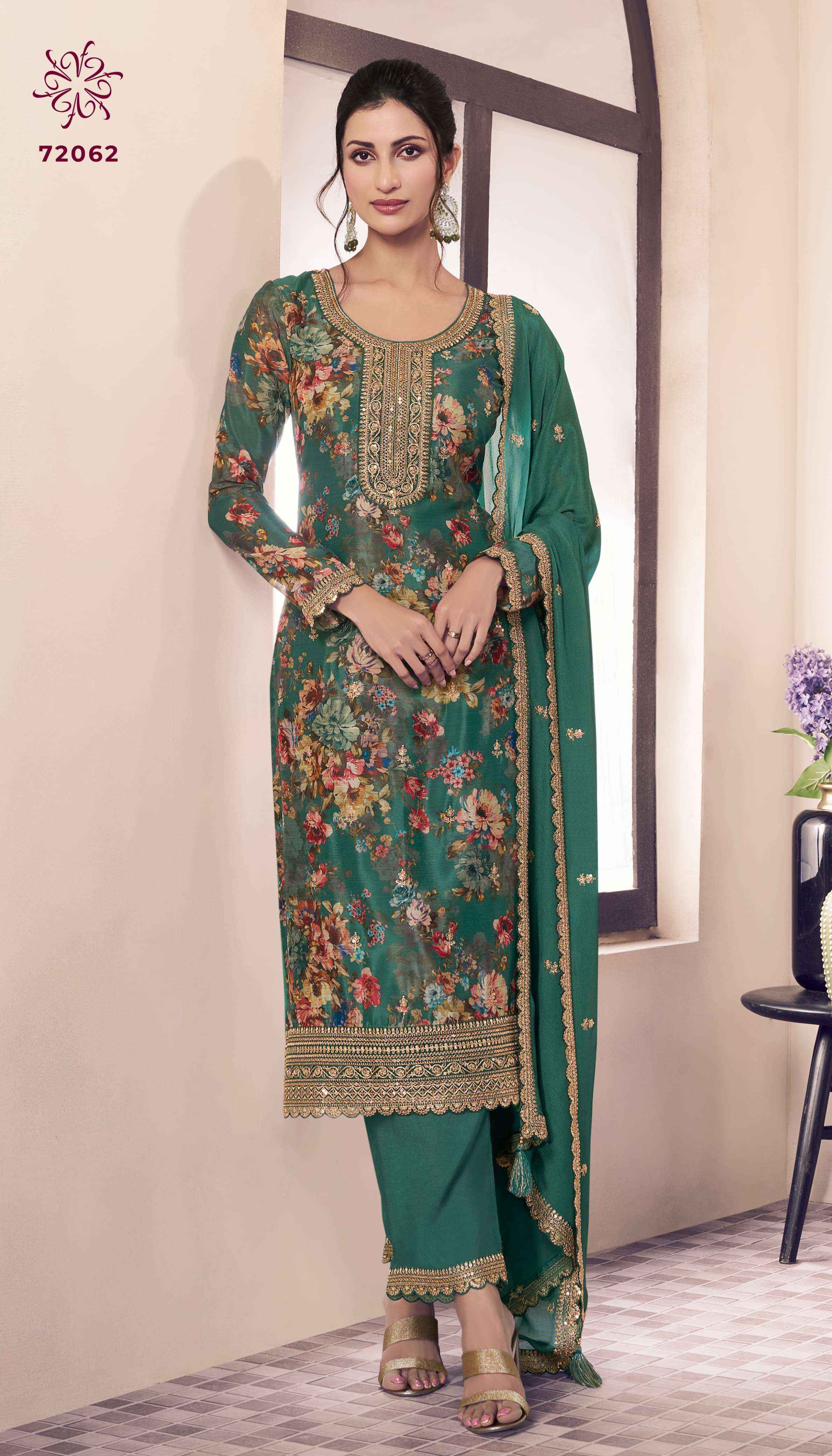 Vinay Kuleesh Pahal Vol 3 Chinon Dress Material 4 pcs Catalogue