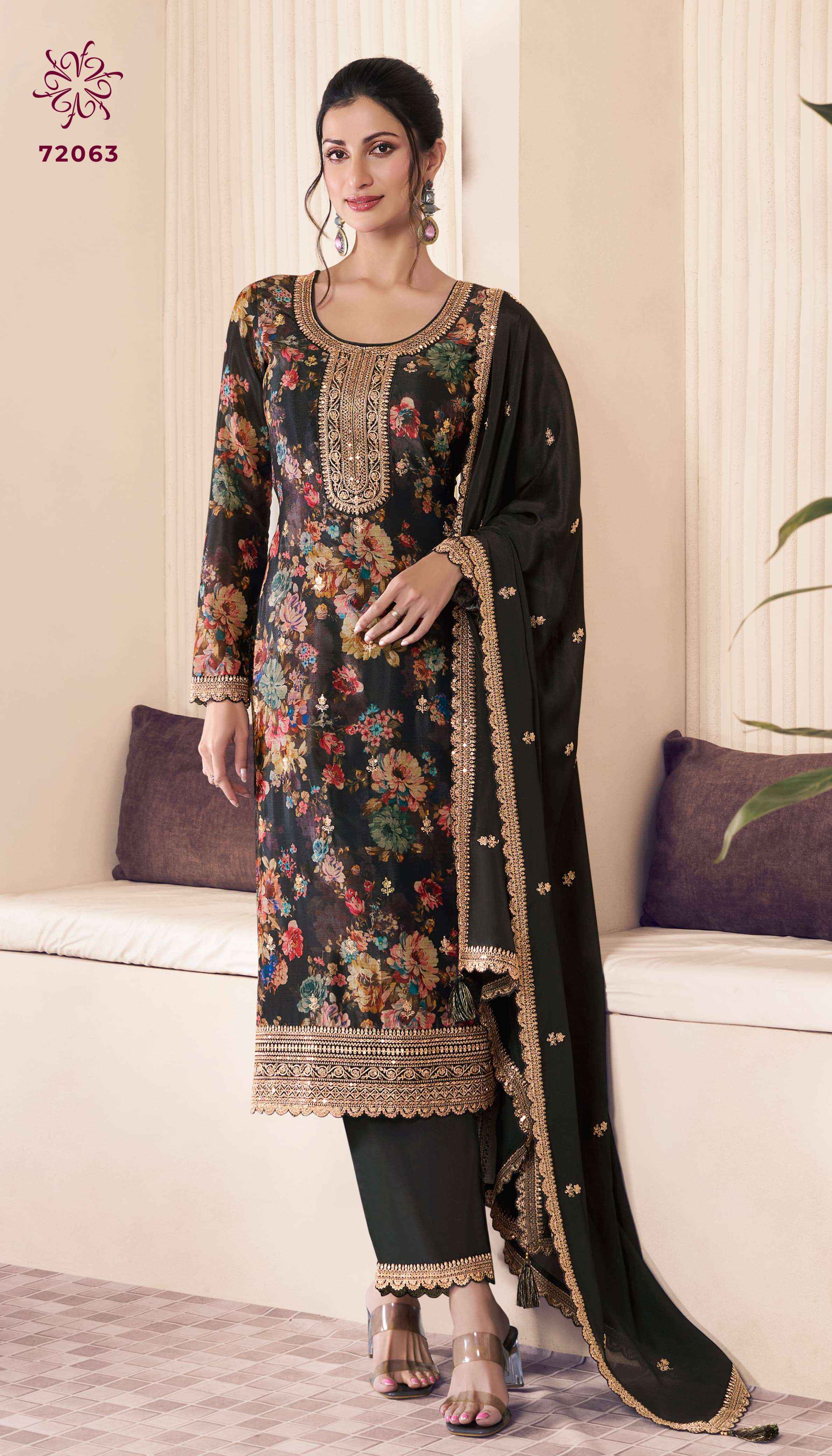 Vinay Kuleesh Pahal Vol 3 Chinon Dress Material 4 pcs Catalogue