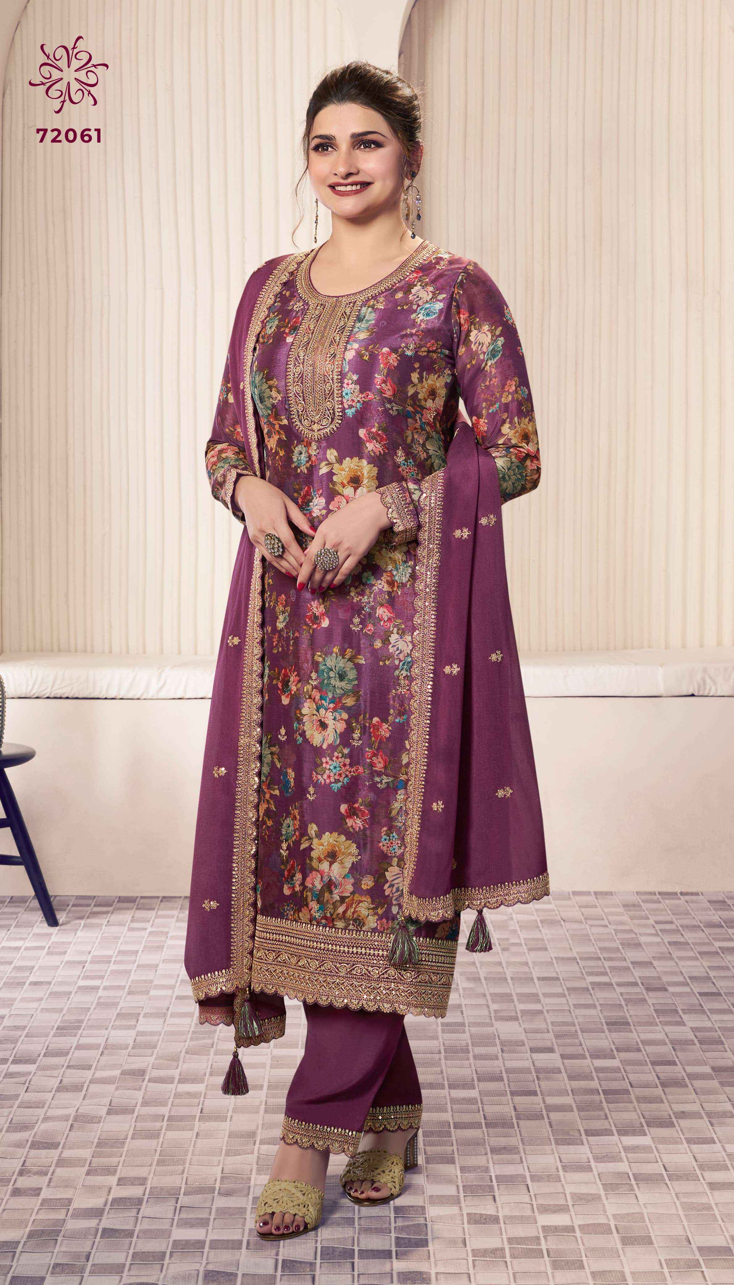 Vinay Kuleesh Pahal Vol 3 Chinon Dress Material 4 pcs Catalogue