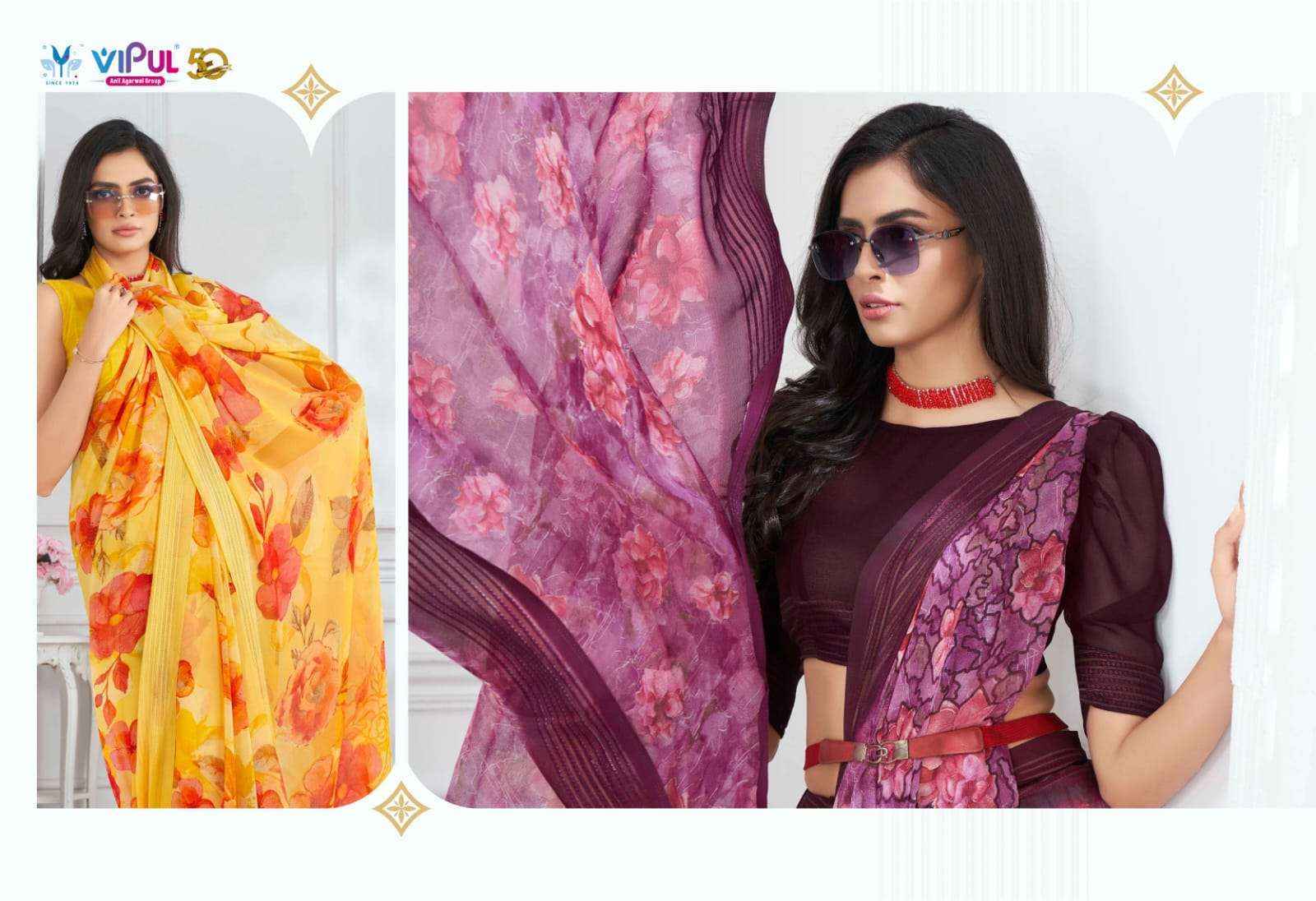 Vipul Falguni Vol 2 Georgette Saree 9 pcs Catalogue