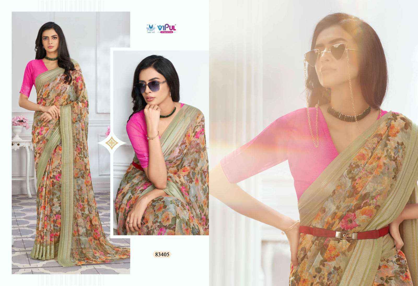Vipul Falguni Vol 2 Georgette Saree 9 pcs Catalogue