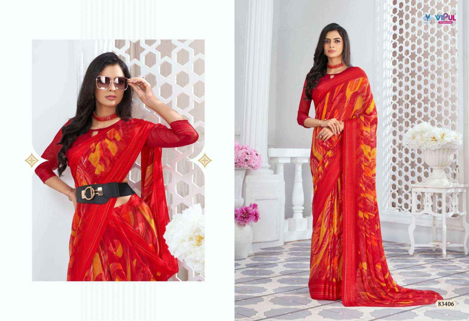 Vipul Falguni Vol 2 Georgette Saree 9 pcs Catalogue