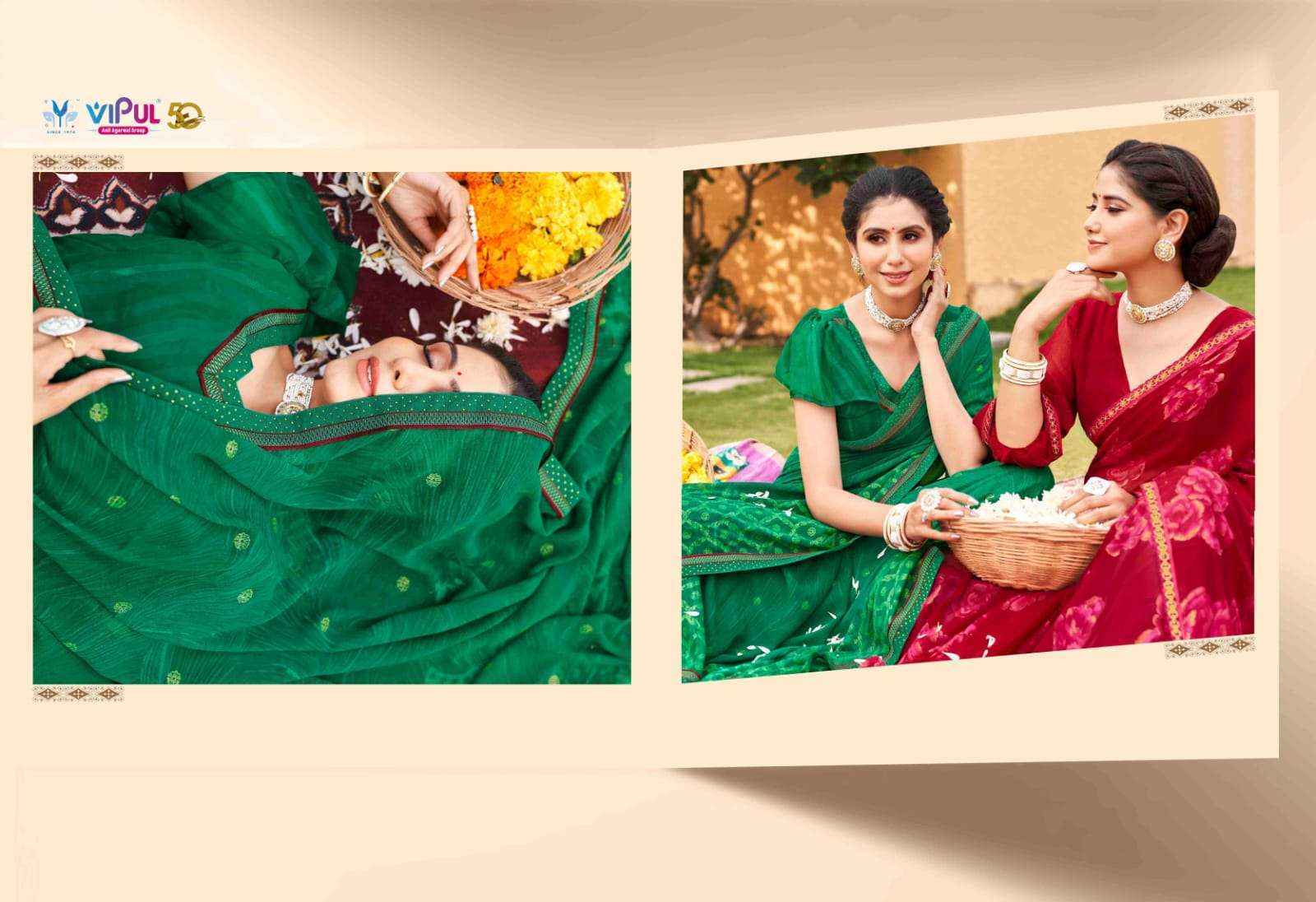 Vipul Sajeeli Georgette Saree 8 pcs Catalogue