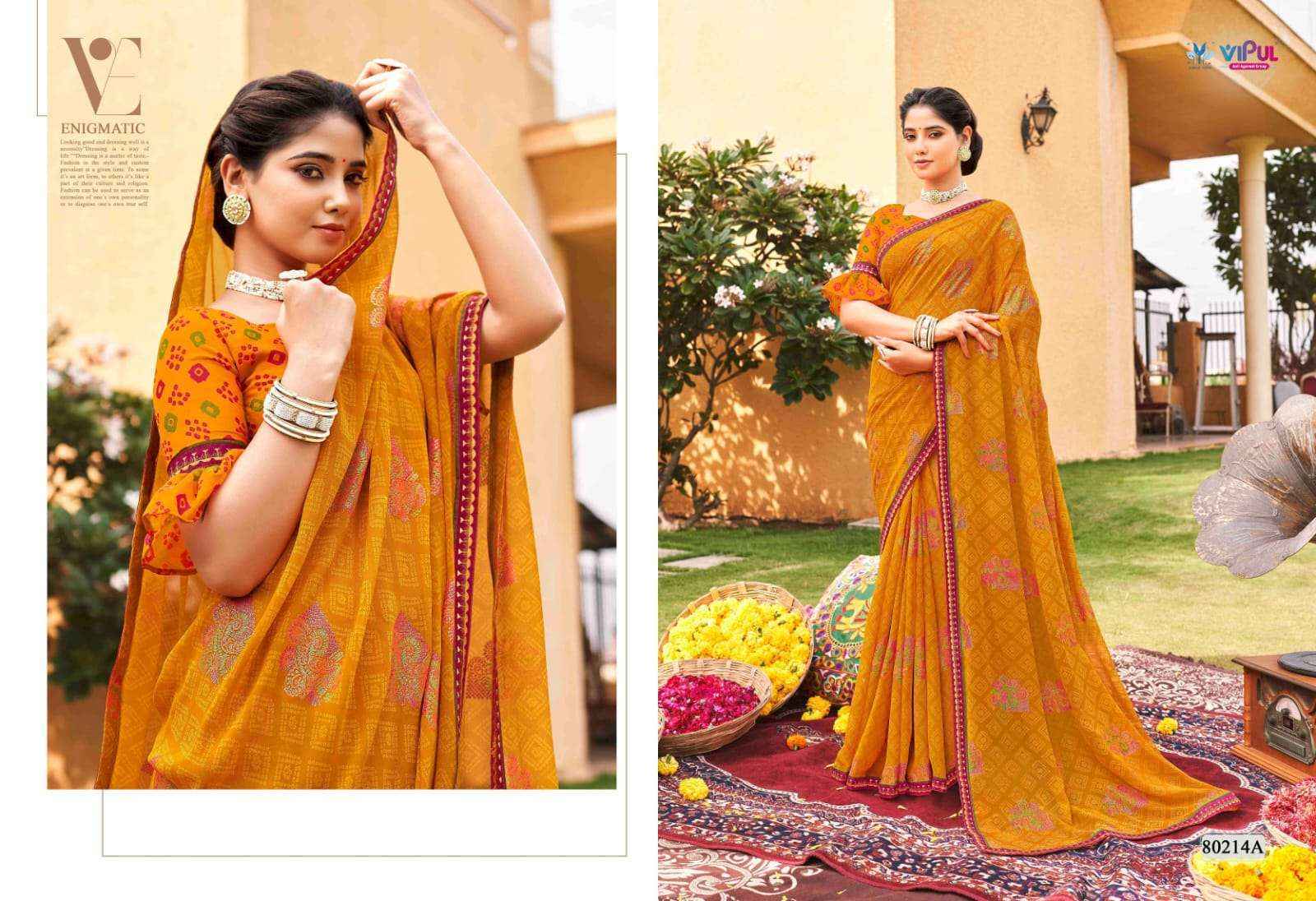 Vipul Sajeeli Georgette Saree 8 pcs Catalogue