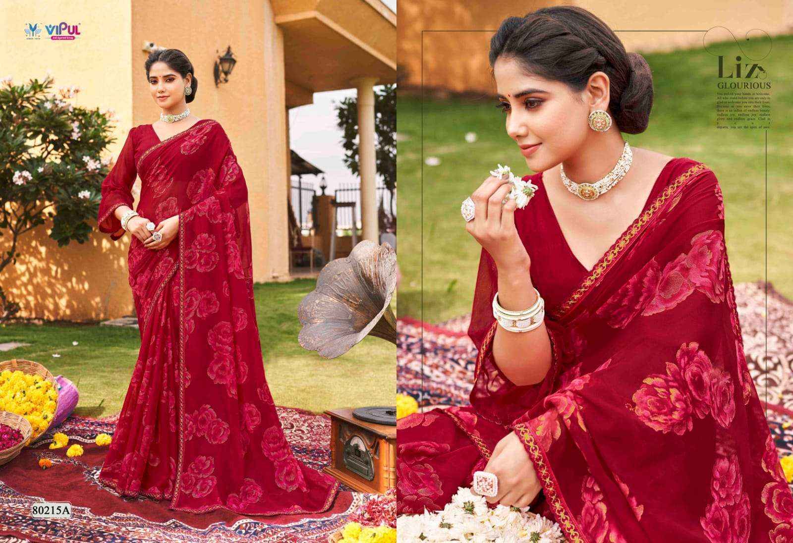 Vipul Sajeeli Georgette Saree 8 pcs Catalogue