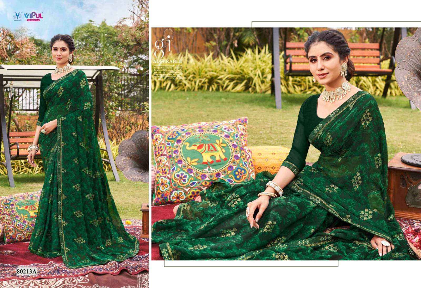 Vipul Sajeeli Georgette Saree 8 pcs Catalogue