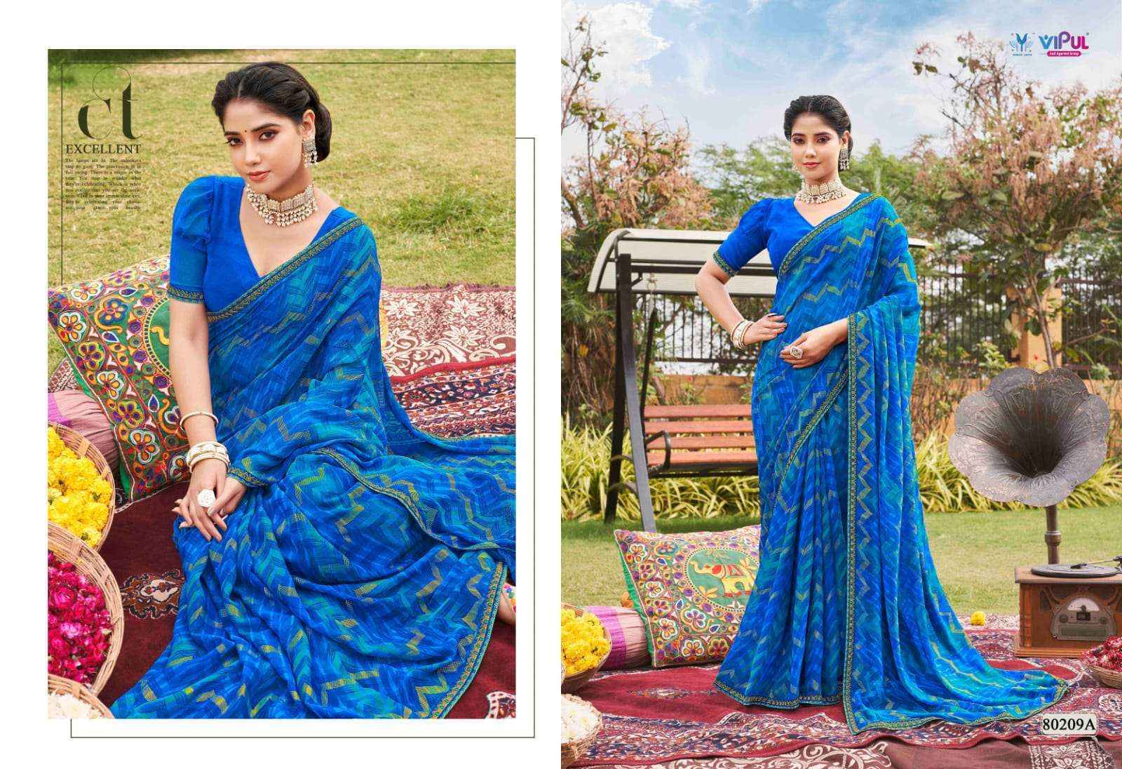 Vipul Sajeeli Georgette Saree 8 pcs Catalogue
